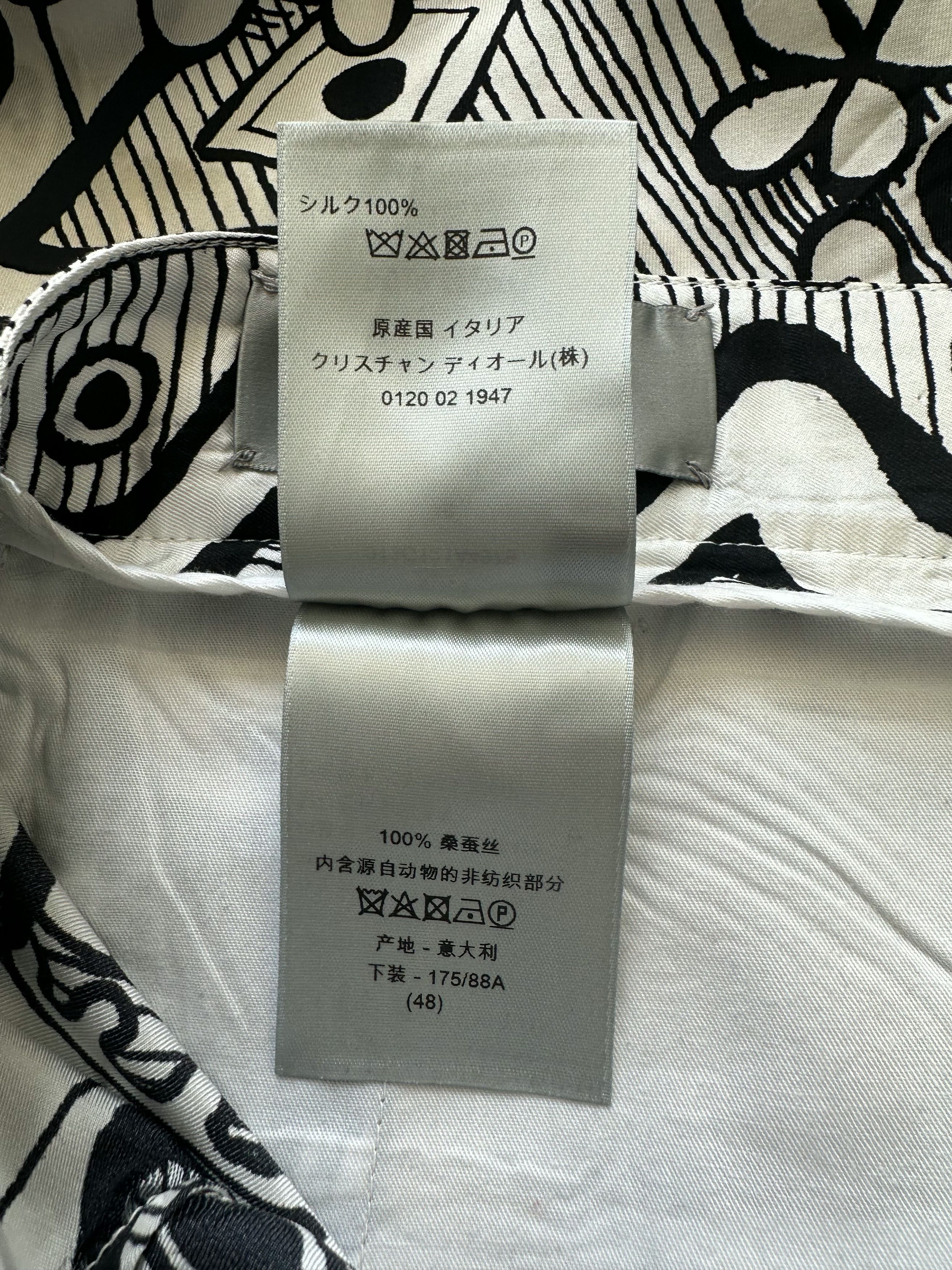 Dior Dior Stussy Black & White Silk Shorts Size US 32 / EU 48 - 4 Thumbnail