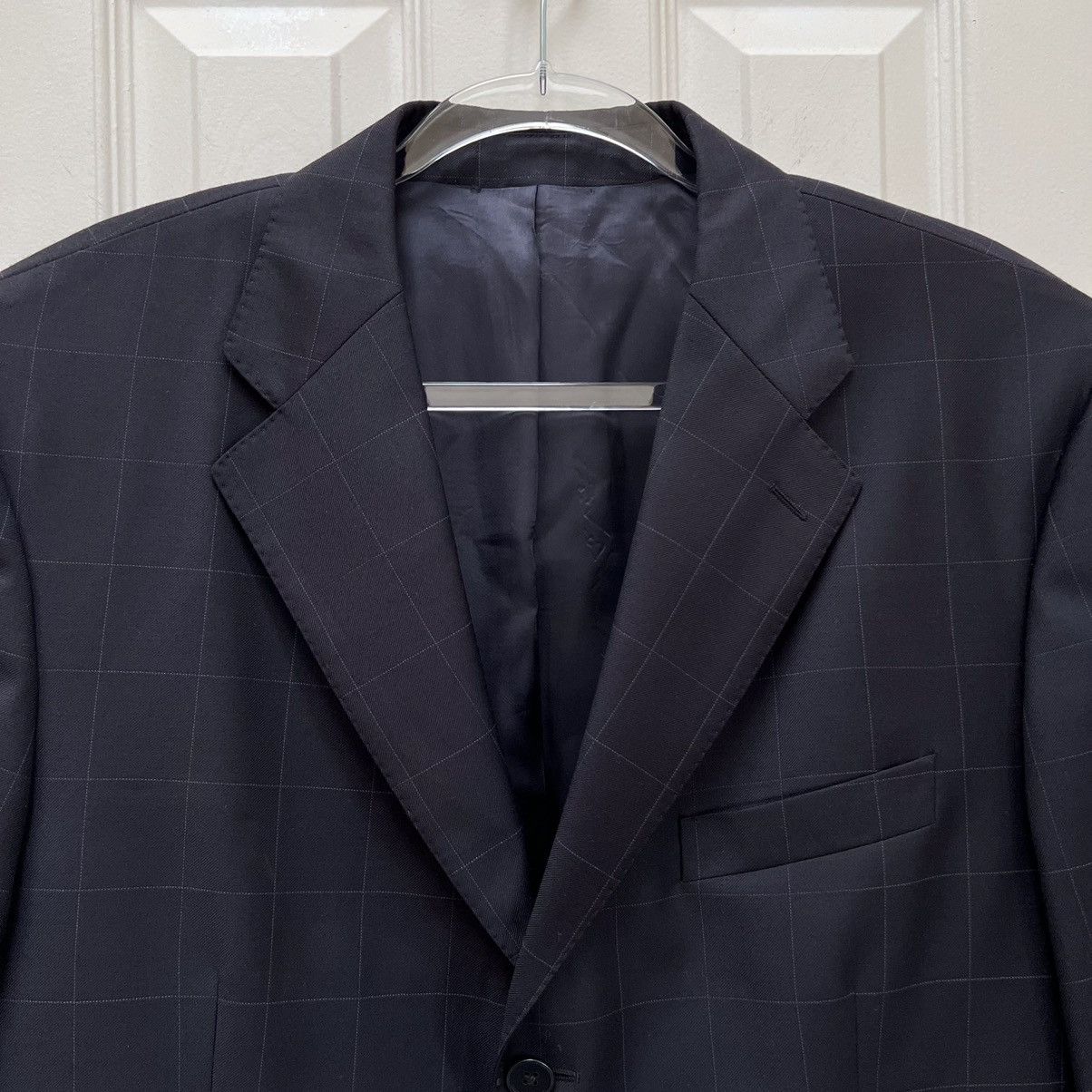 Faconnable Faconnable 100% Wool Windowpane Plaid Suit Jacket Sport Coat Size 42R - 3 Thumbnail