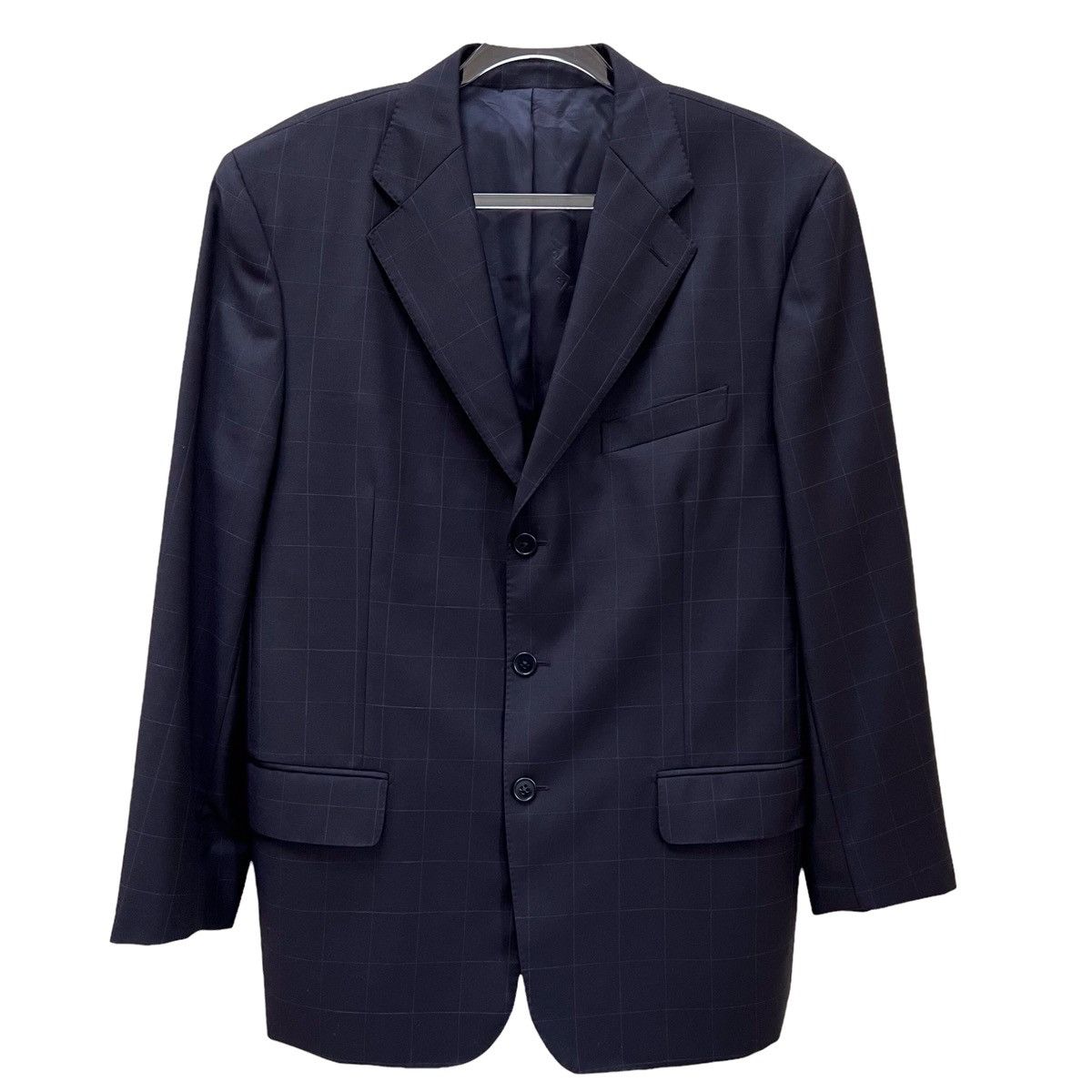 Faconnable Faconnable 100% Wool Windowpane Plaid Suit Jacket Sport Coat Size 42R - 1 Thumbnail