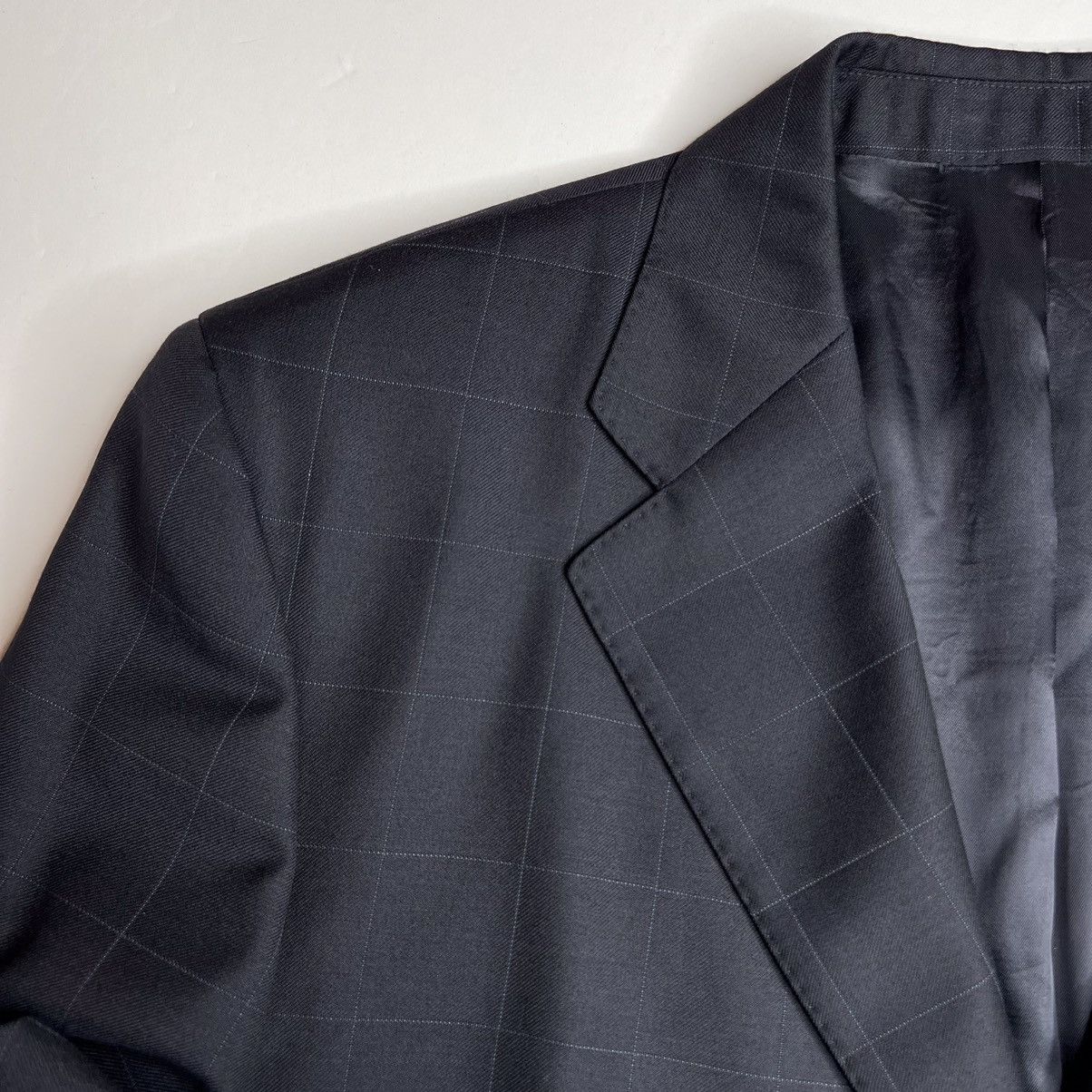 Faconnable Faconnable 100% Wool Windowpane Plaid Suit Jacket Sport Coat Size 42R - 11 Thumbnail