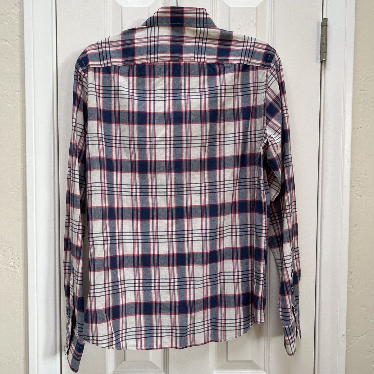 UNTUCKit UNTUCKit Slim Fit Blue Red Plaid Button-Up Shirt Size US M / EU 48-50 / 2 - 6 Thumbnail