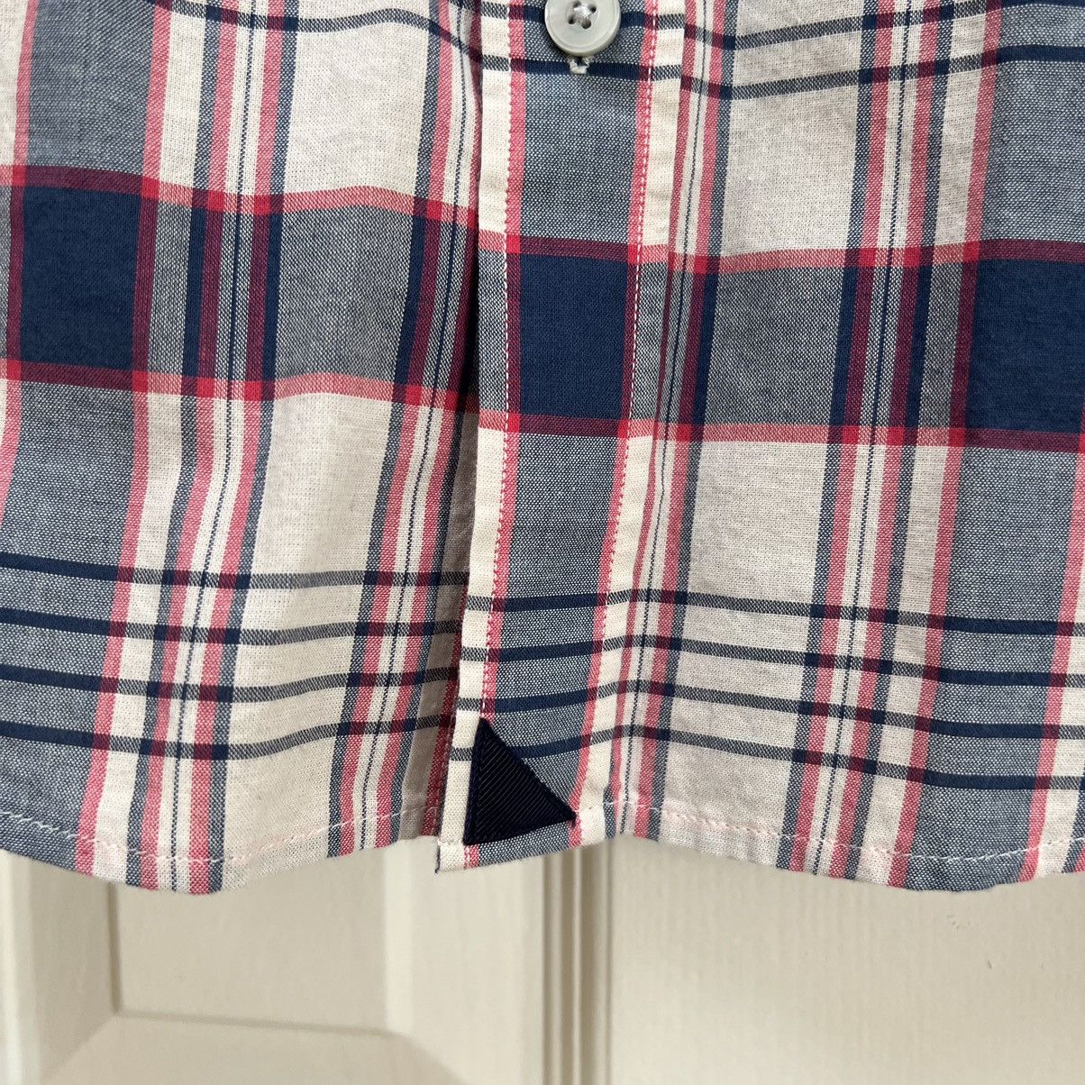 UNTUCKit UNTUCKit Slim Fit Blue Red Plaid Button-Up Shirt Size US M / EU 48-50 / 2 - 5 Thumbnail