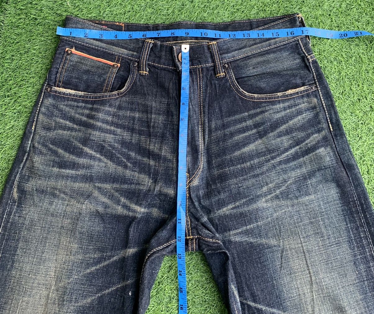 Japanese Brand Vintage Edwin Distressed Buckle Back Selvedge Size US 34 / EU 50 - 12 Thumbnail