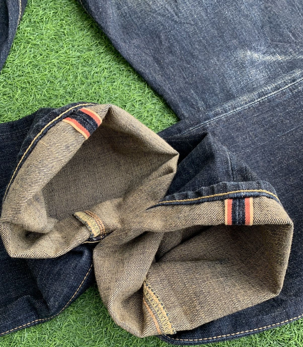 Japanese Brand Vintage Edwin Distressed Buckle Back Selvedge Size US 34 / EU 50 - 11 Thumbnail