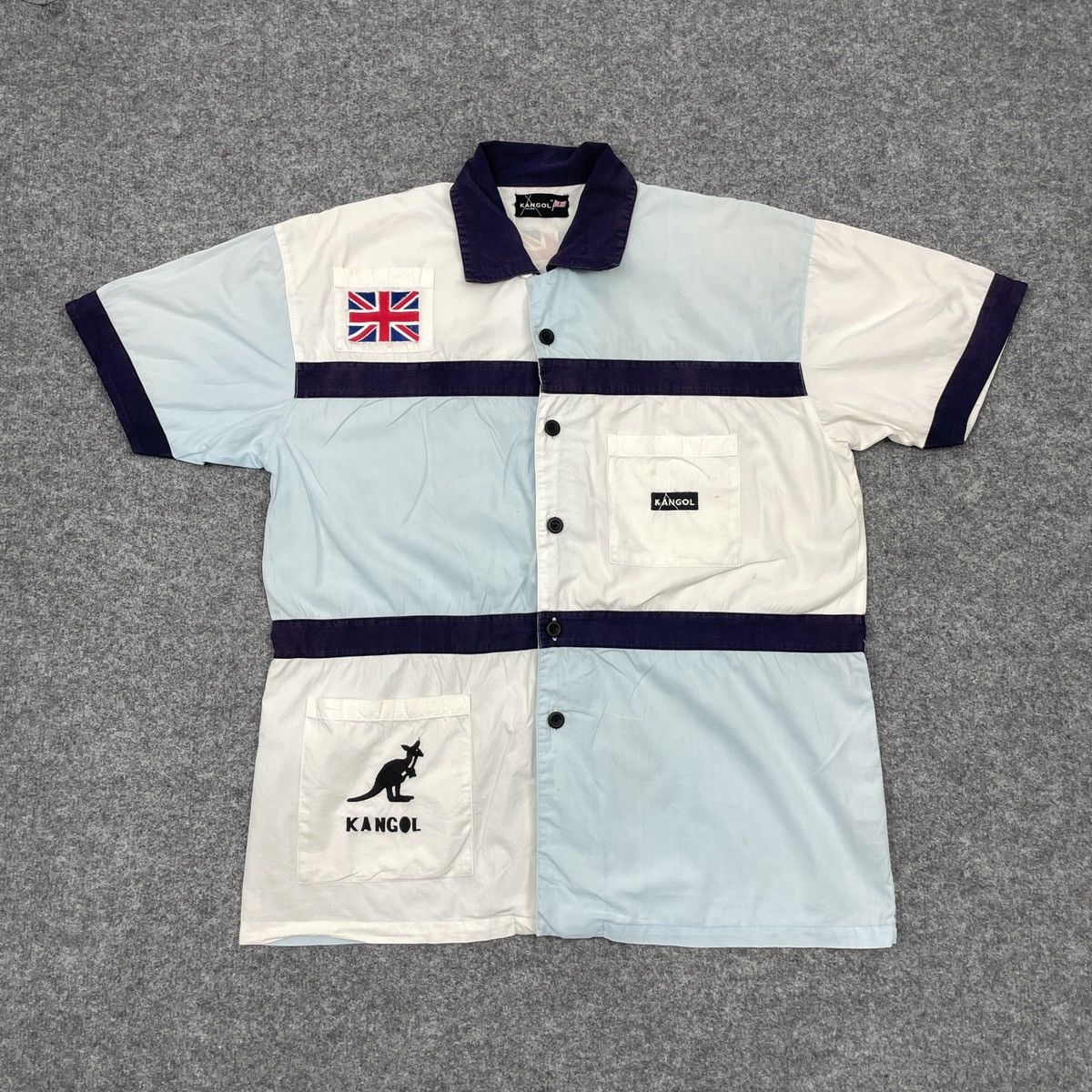 Vintage 90's Kangol Workwear Shirt Big Logo