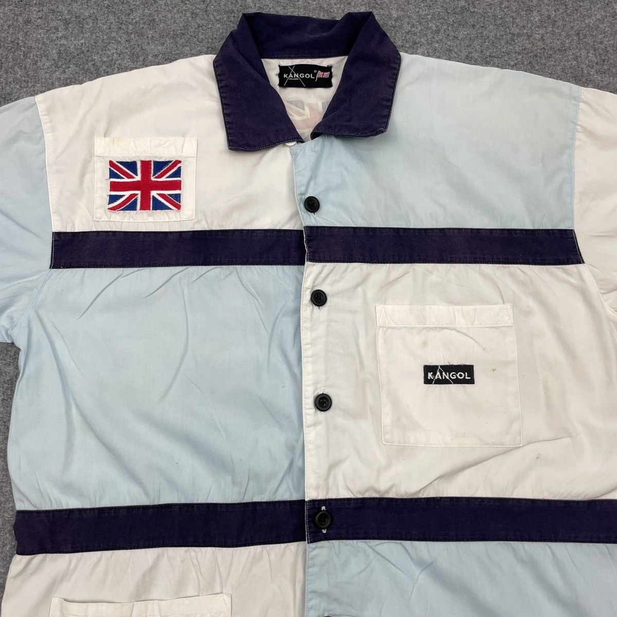 Kangol × Vintage Vintage 90's Kangol Workwear Shirt Big Logo Size US M / EU 48-50 / 2 - 3 Thumbnail