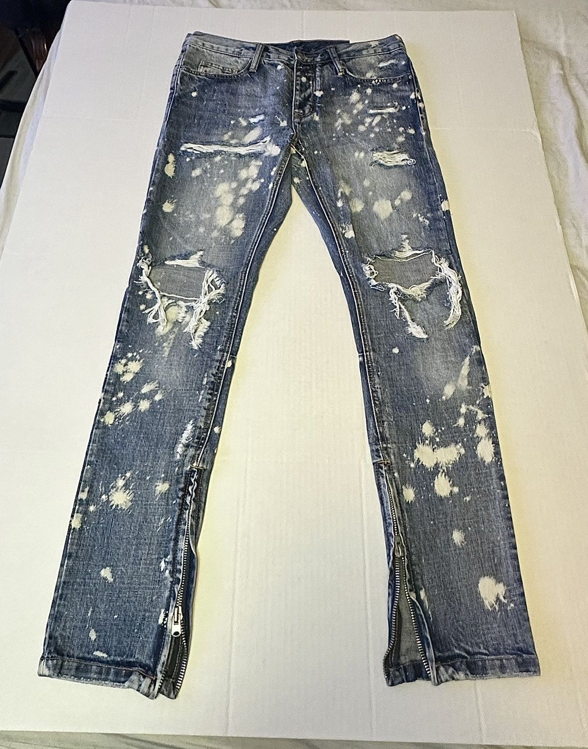 MNML MNML Distressed Skinny Jean Denim Bleached Size US 32 / EU 48 - 1 Thumbnail