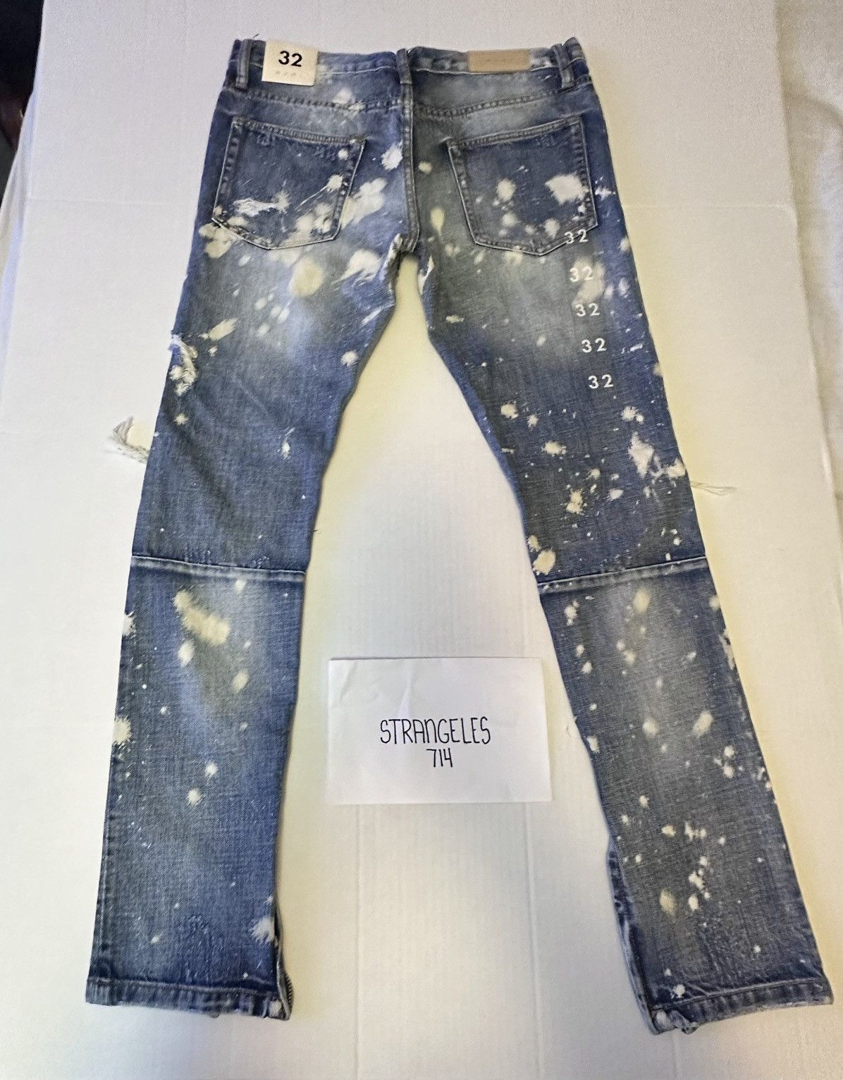 MNML MNML Distressed Skinny Jean Denim Bleached Size US 32 / EU 48 - 3 Thumbnail