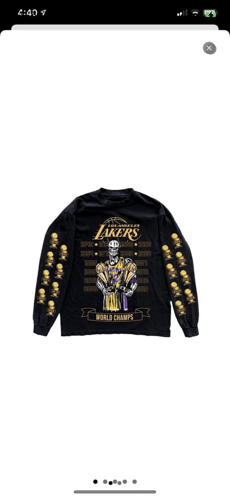 NBA × Warren Lotas Lakers Championship Trophy Long-sleeve Size US L / EU 52-54 / 3 - 1 Thumbnail