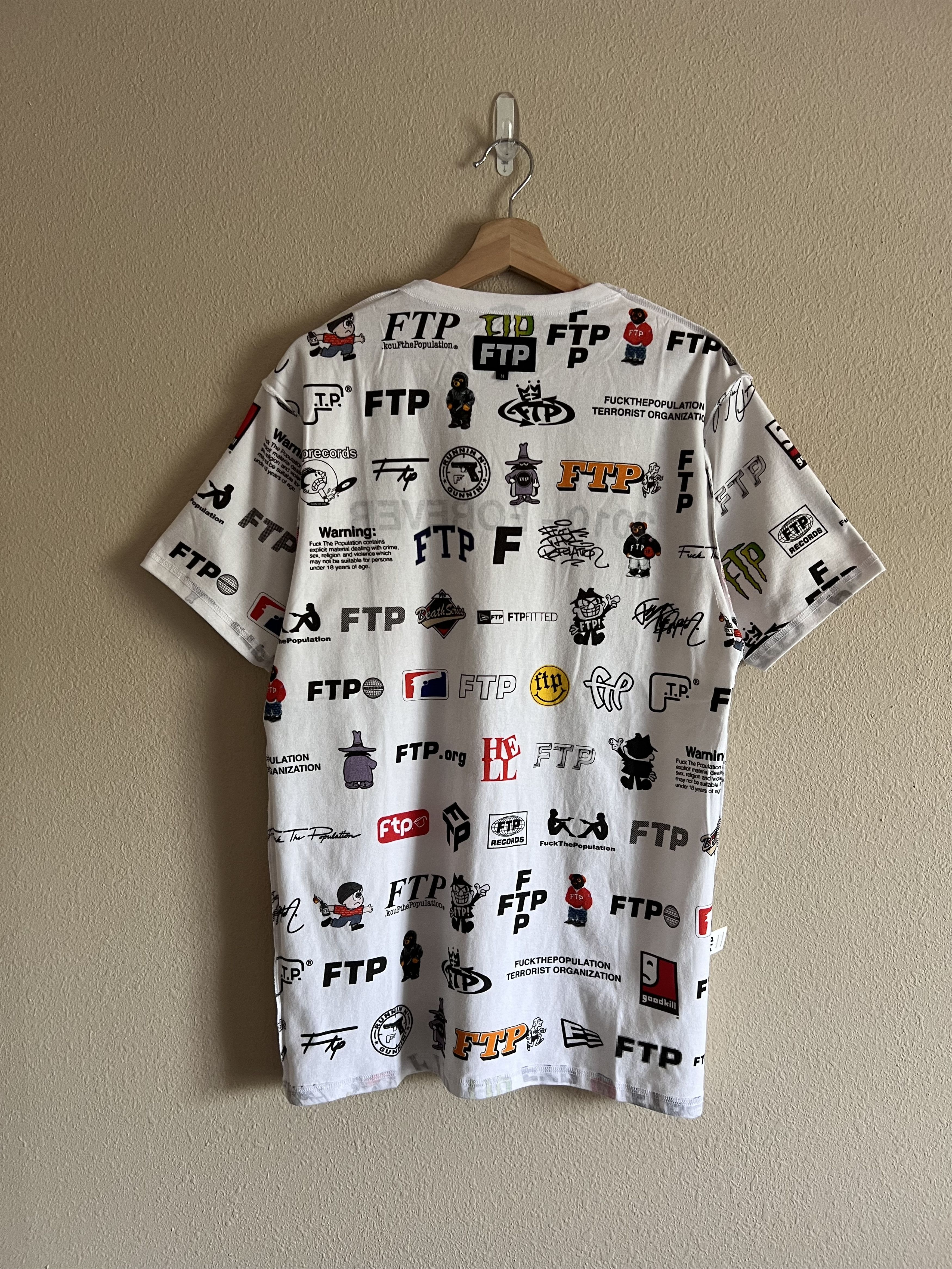 Fuck The Population FTP 13 Year Anniversary Tee in All Over Print White Size US XXL / EU 58 / 5 - 7 Thumbnail