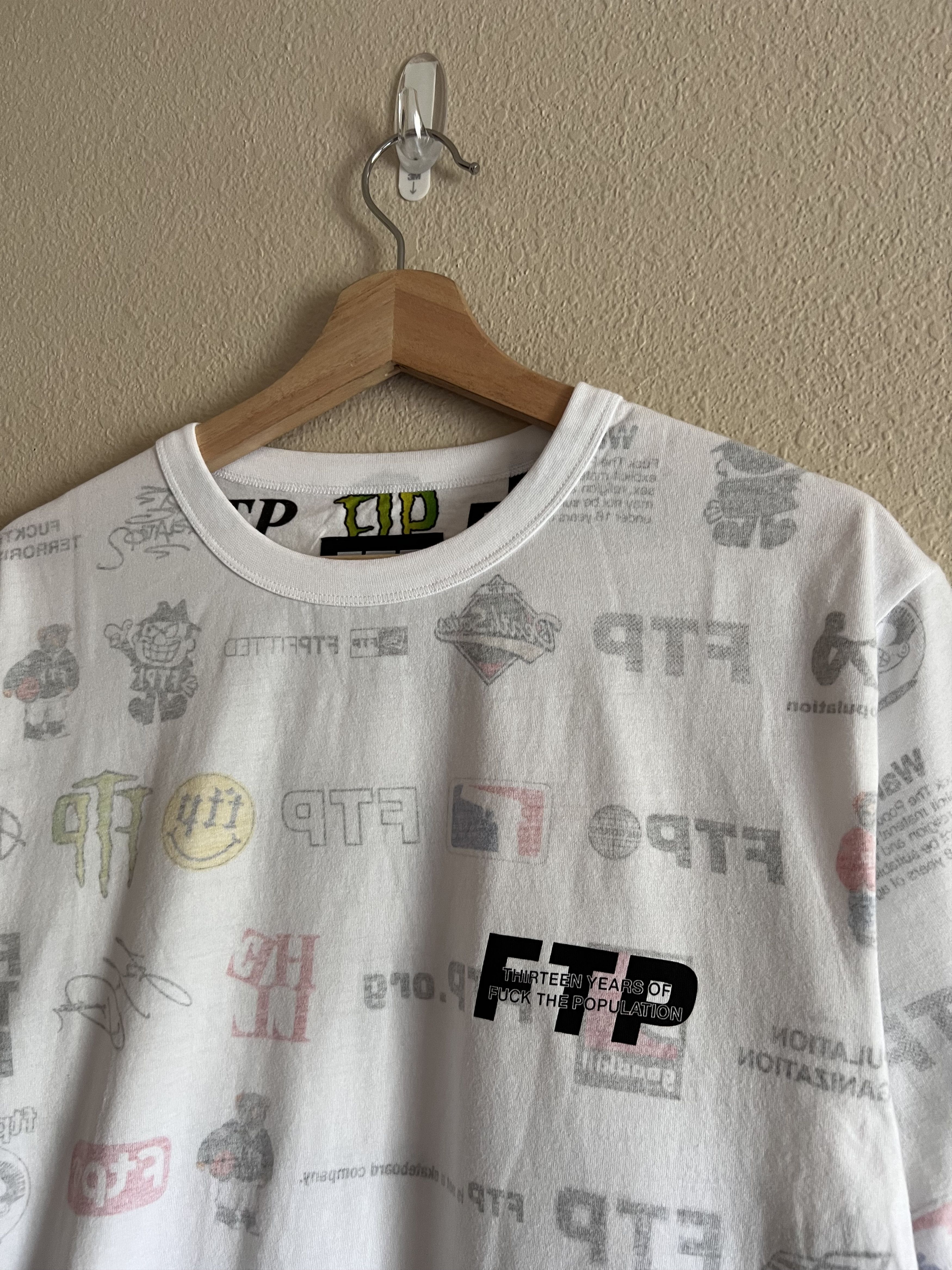 Fuck The Population FTP 13 Year Anniversary Tee in All Over Print White Size US XXL / EU 58 / 5 - 2 Thumbnail