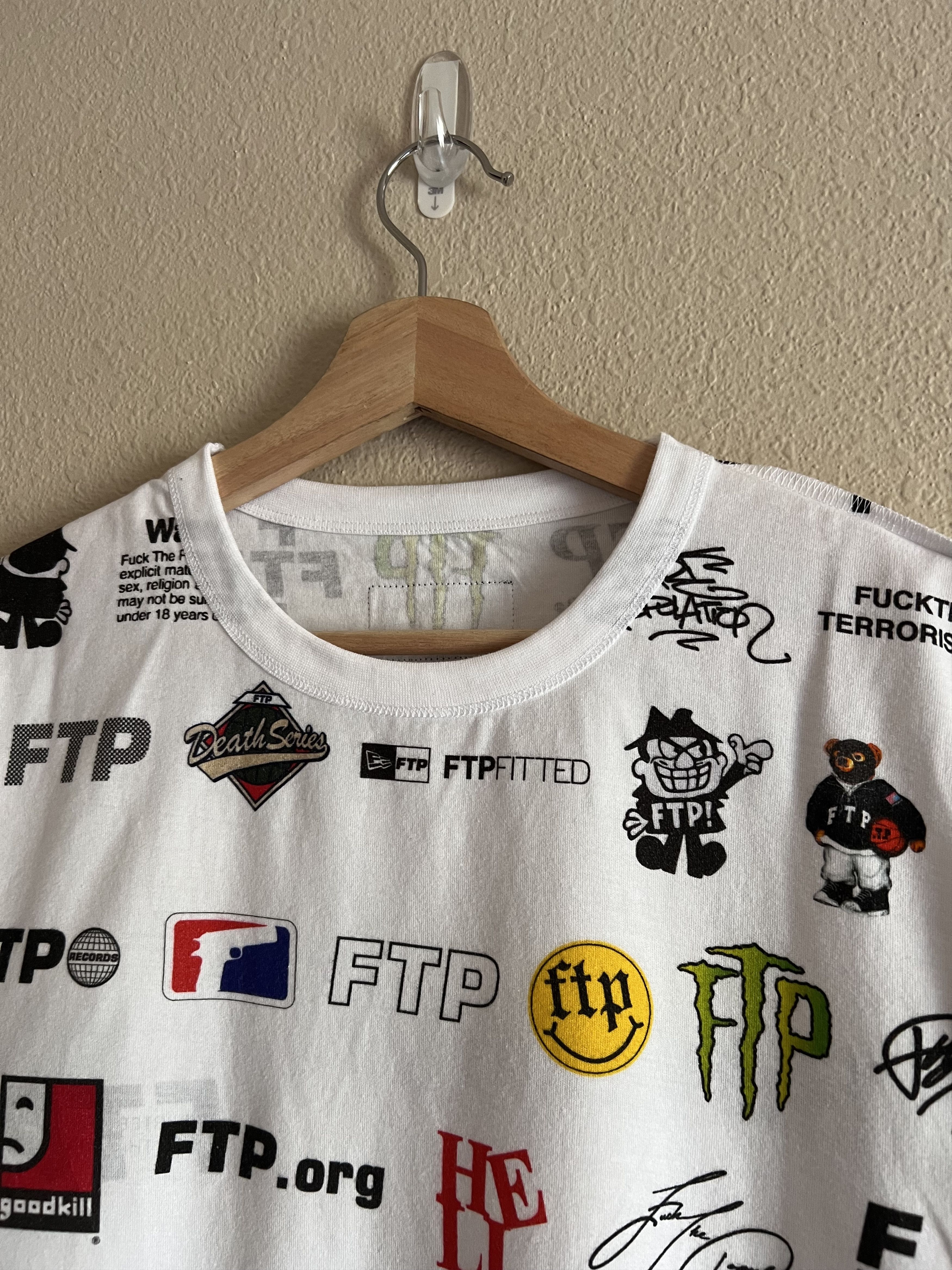 Fuck The Population FTP 13 Year Anniversary Tee in All Over Print White Size US XXL / EU 58 / 5 - 6 Thumbnail