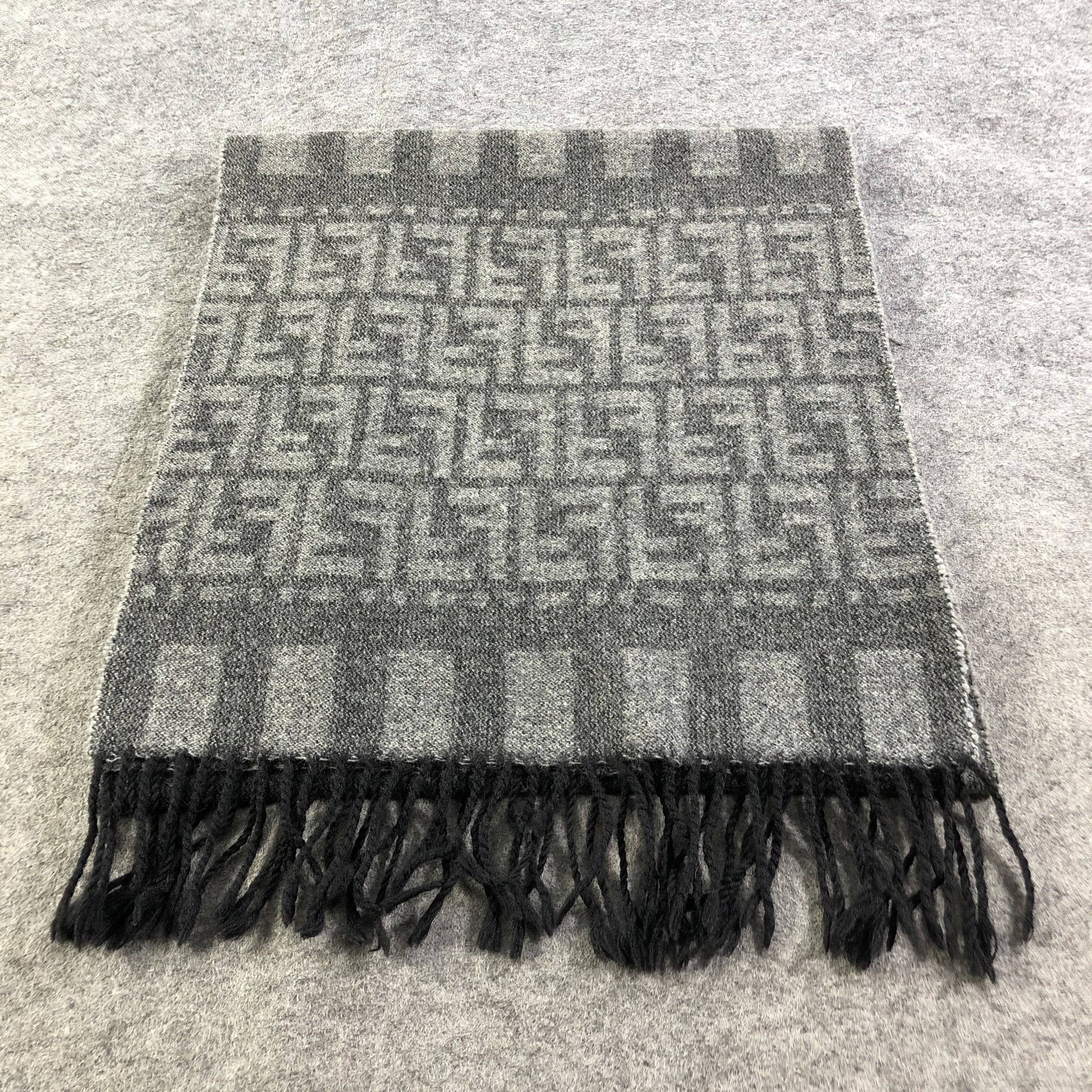 Vintage Fendi FF Monogram Wool Scarf Muffler V1366 Size ONE SIZE - 2 Thumbnail