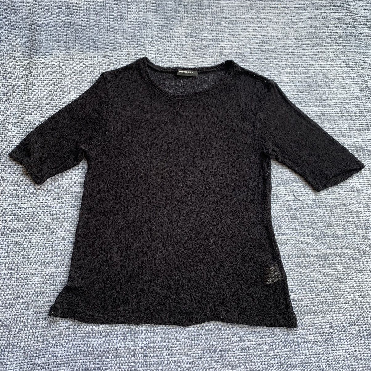 Boycott Black mesh tee Size US XS / EU 42 / 0 - 1 Thumbnail