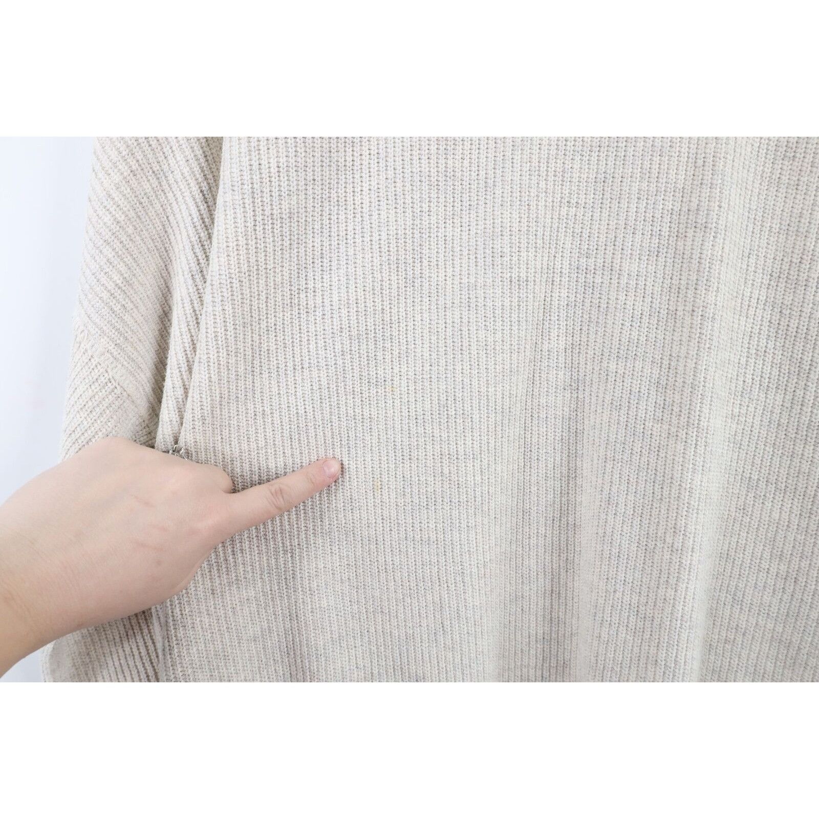 Vintage 90s Eddie Bauer lBlank Cotton Ribbed Knit Sweater