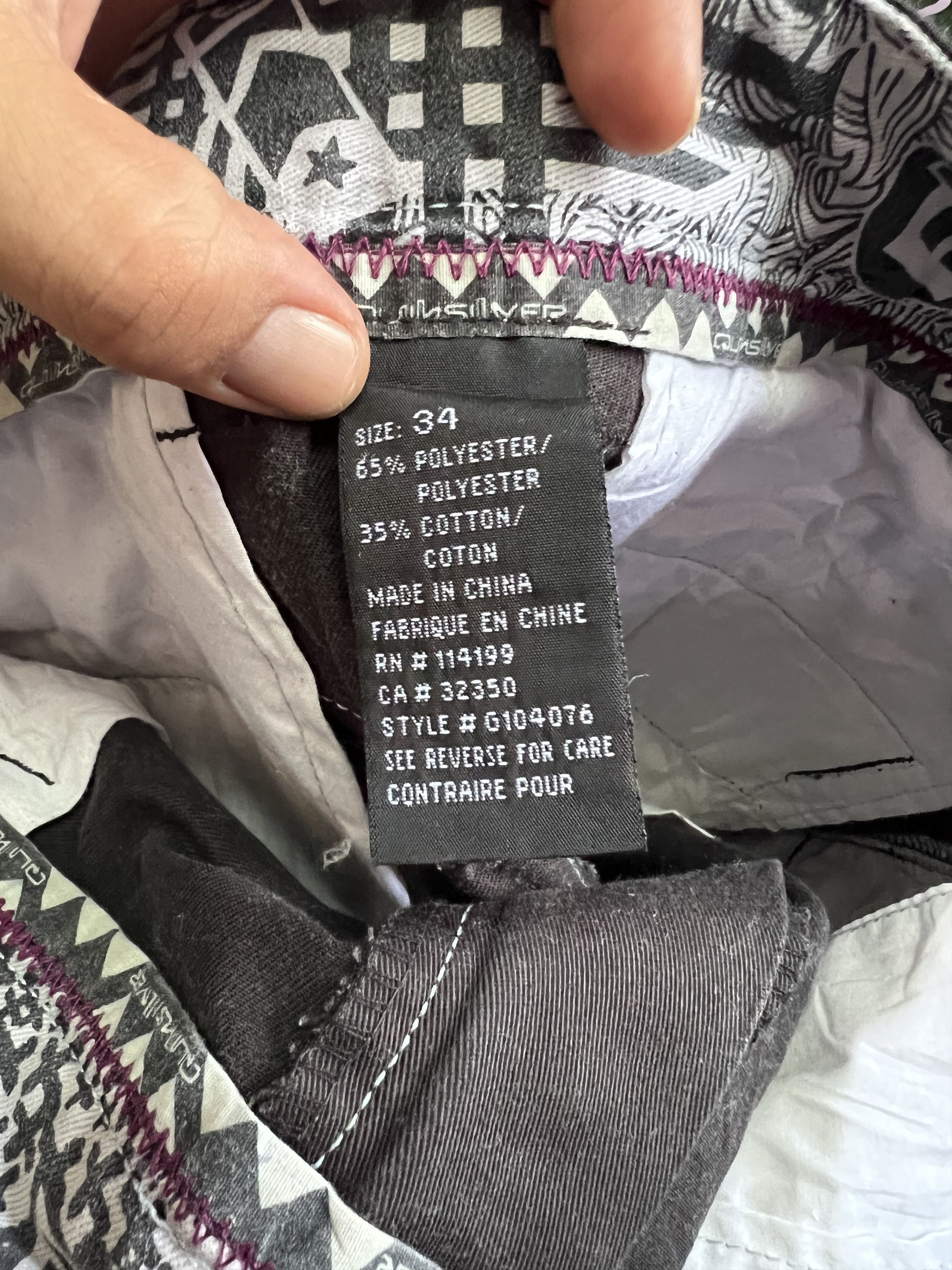 Quiksilver 🔥Sun Faded Black Quiksilver Short Pants Size US 34 / EU 50 - 15 Thumbnail