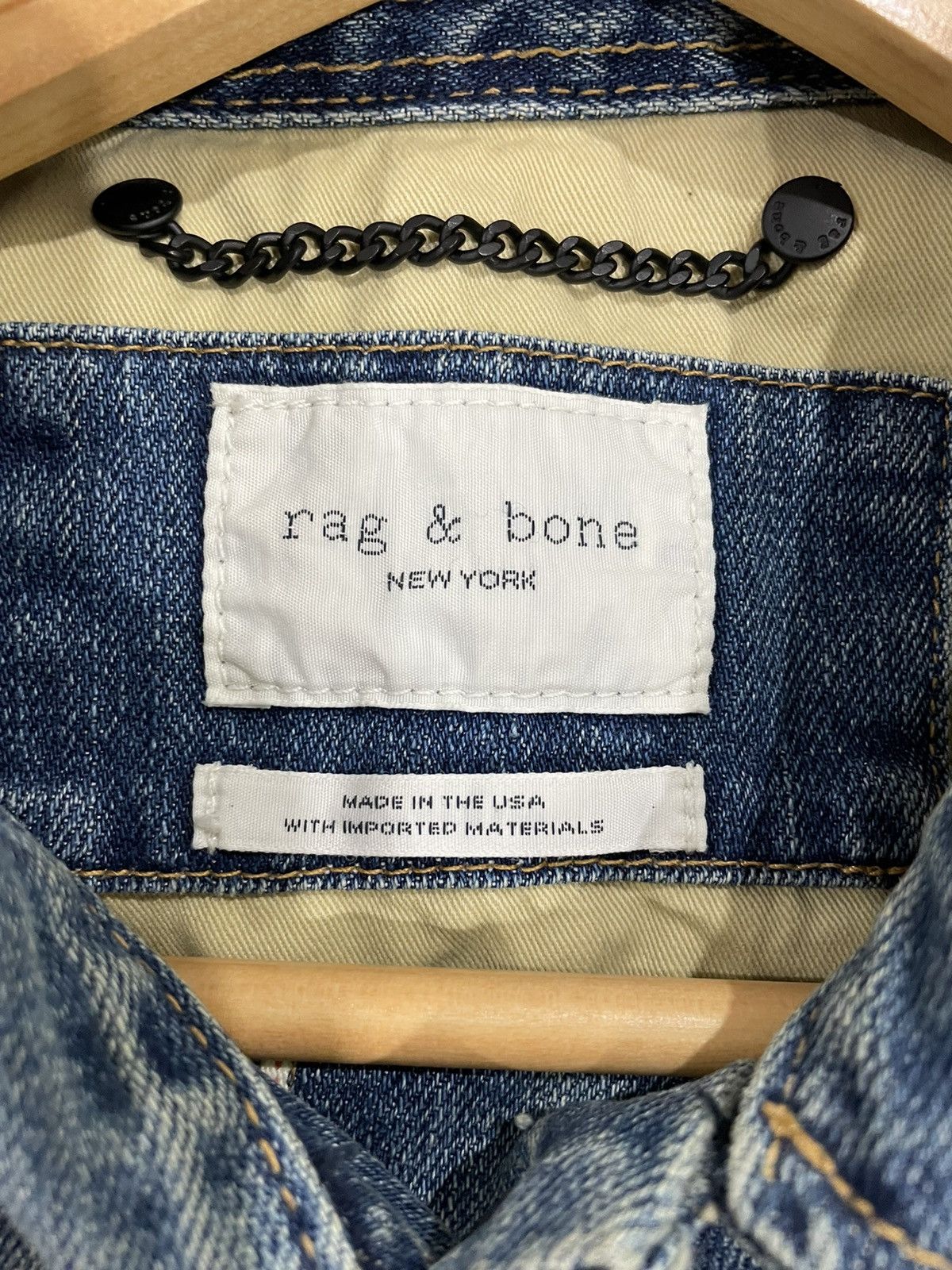 Rag & Bone Definitive Embroidered Selvedge Denim Jacket Size US M / EU 48-50 / 2 - 3 Thumbnail
