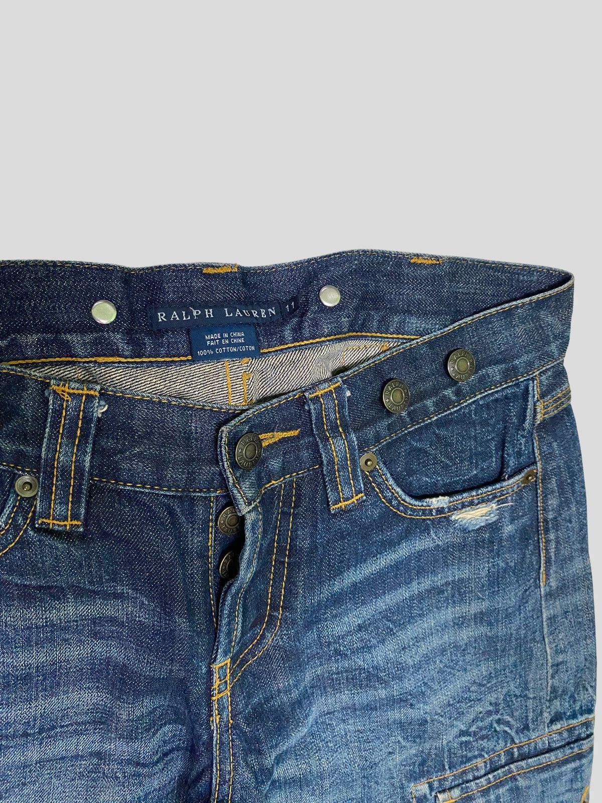 Polo Ralph Lauren CARGO RALPH LAUREN MULTIPOCKET LOW WAIST DISTRESSED DENIM Size US 28 / EU 44 - 11 Thumbnail