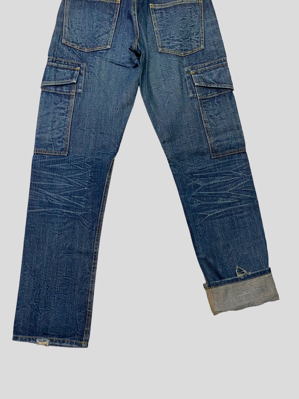 Polo Ralph Lauren CARGO RALPH LAUREN MULTIPOCKET LOW WAIST DISTRESSED DENIM Size US 28 / EU 44 - 3 Thumbnail