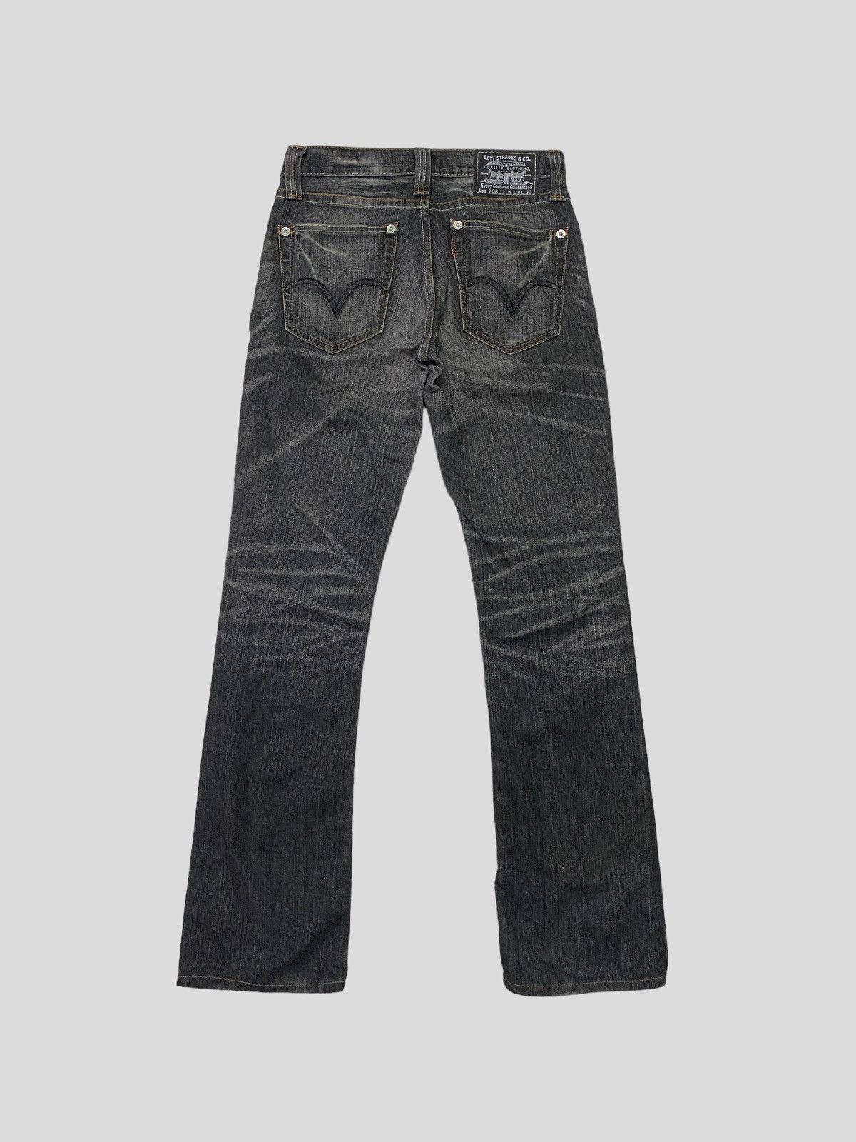 Levi's × Levi's Vintage Clothing × Vintage Flare jeans Levi's Lot 708 Faded Black Boot cut Size US 27 - 3 Thumbnail