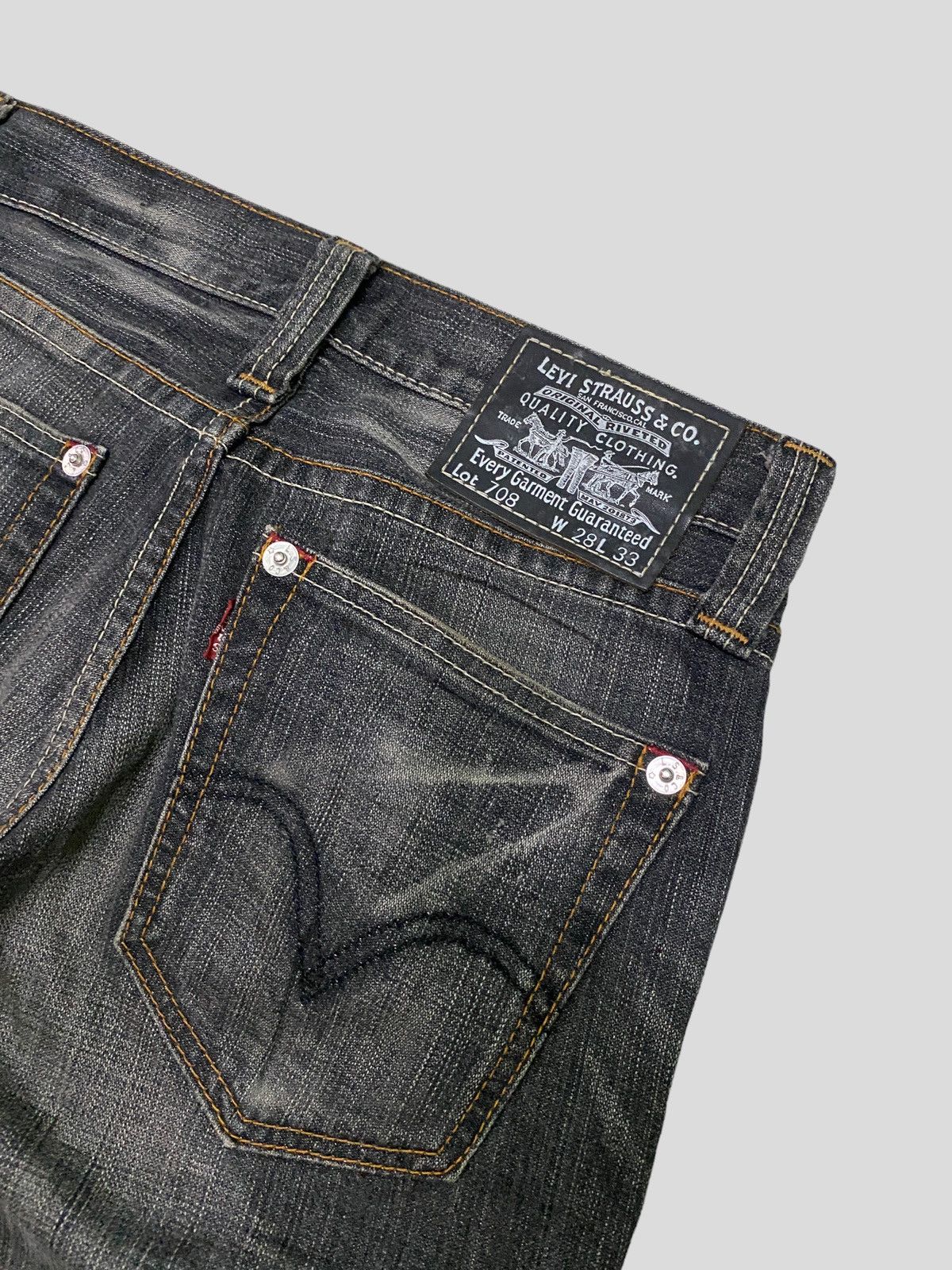 Levi's × Levi's Vintage Clothing × Vintage Flare jeans Levi's Lot 708 Faded Black Boot cut Size US 27 - 11 Thumbnail