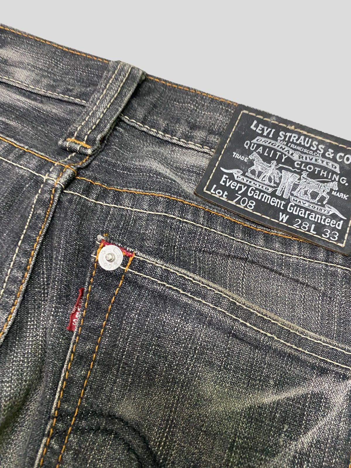 Levi's × Levi's Vintage Clothing × Vintage Flare jeans Levi's Lot 708 Faded Black Boot cut Size US 27 - 12 Thumbnail