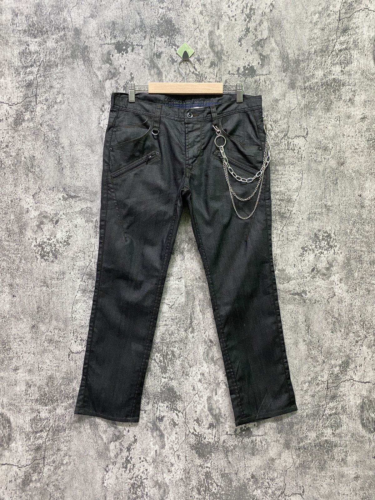 Designer × Japanese Brand × Matsuda NICOLE CLUB FOR MEN Wax Cropped Pant Size US 32 / EU 48 - 1 Thumbnail