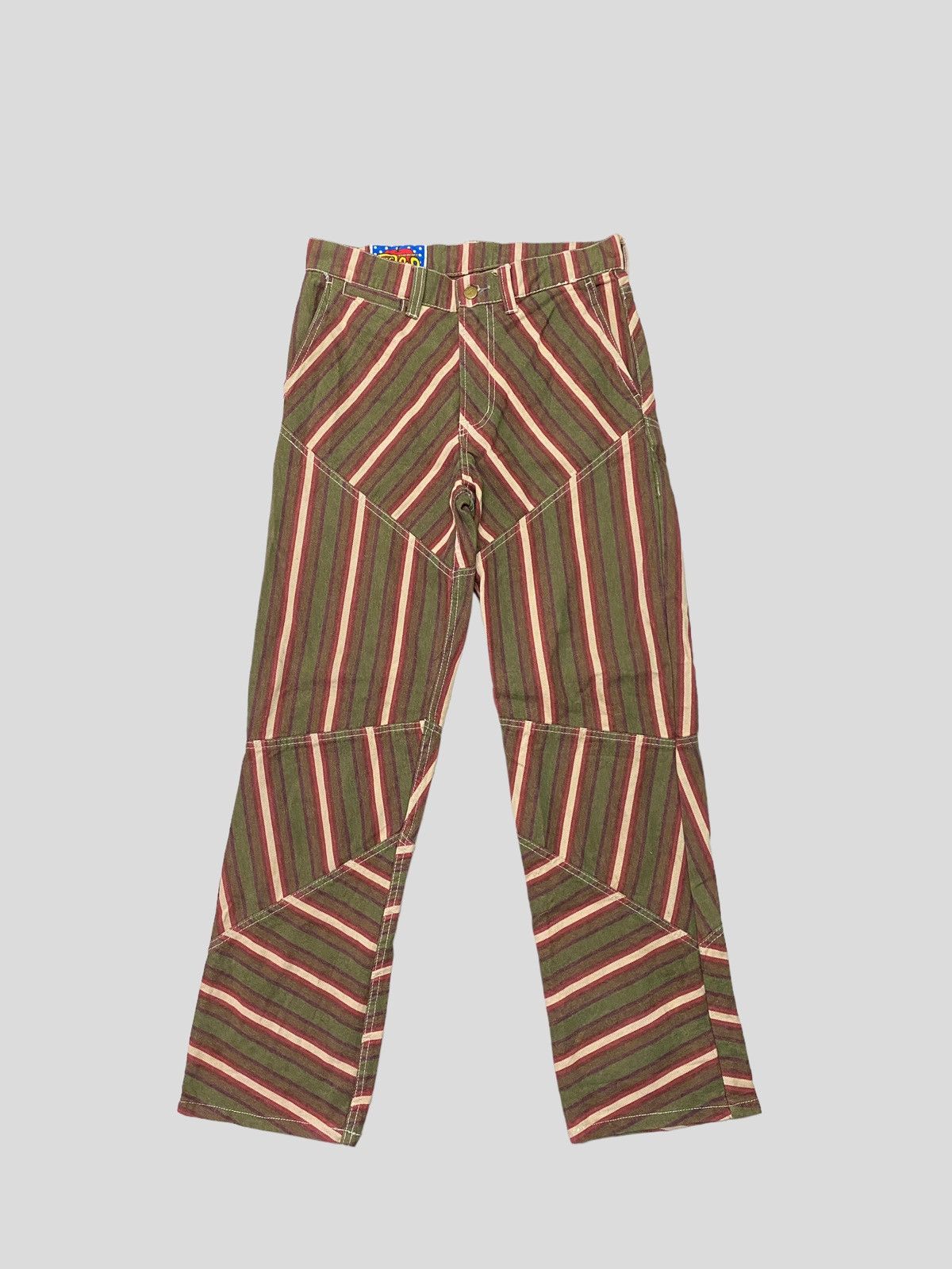 Japanese Brand VINTAGE CPC SCAMP RECONSTRUCTED STRIPED DENIM Size US 29 - 2 Thumbnail