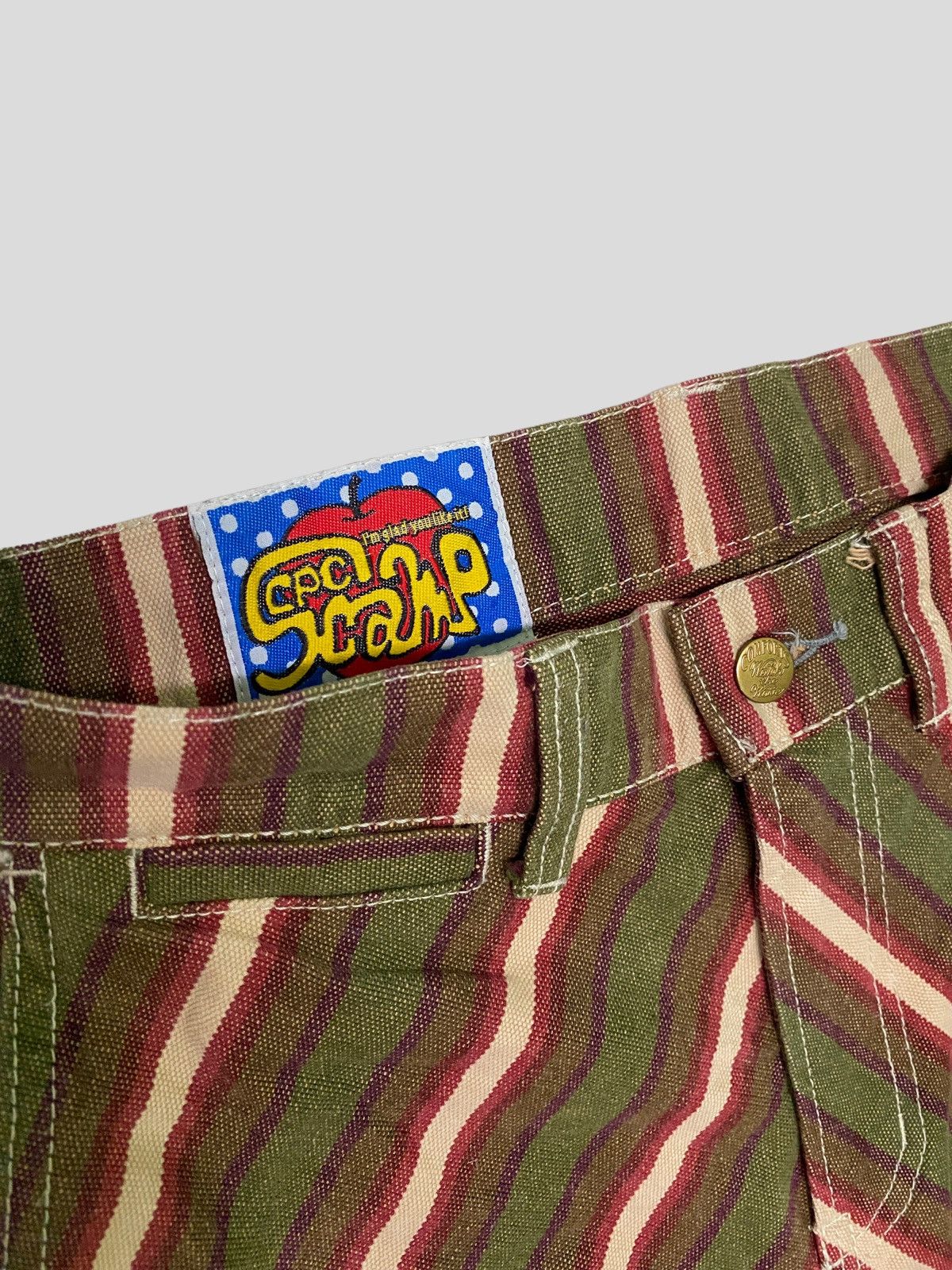 Japanese Brand VINTAGE CPC SCAMP RECONSTRUCTED STRIPED DENIM Size US 29 - 7 Thumbnail