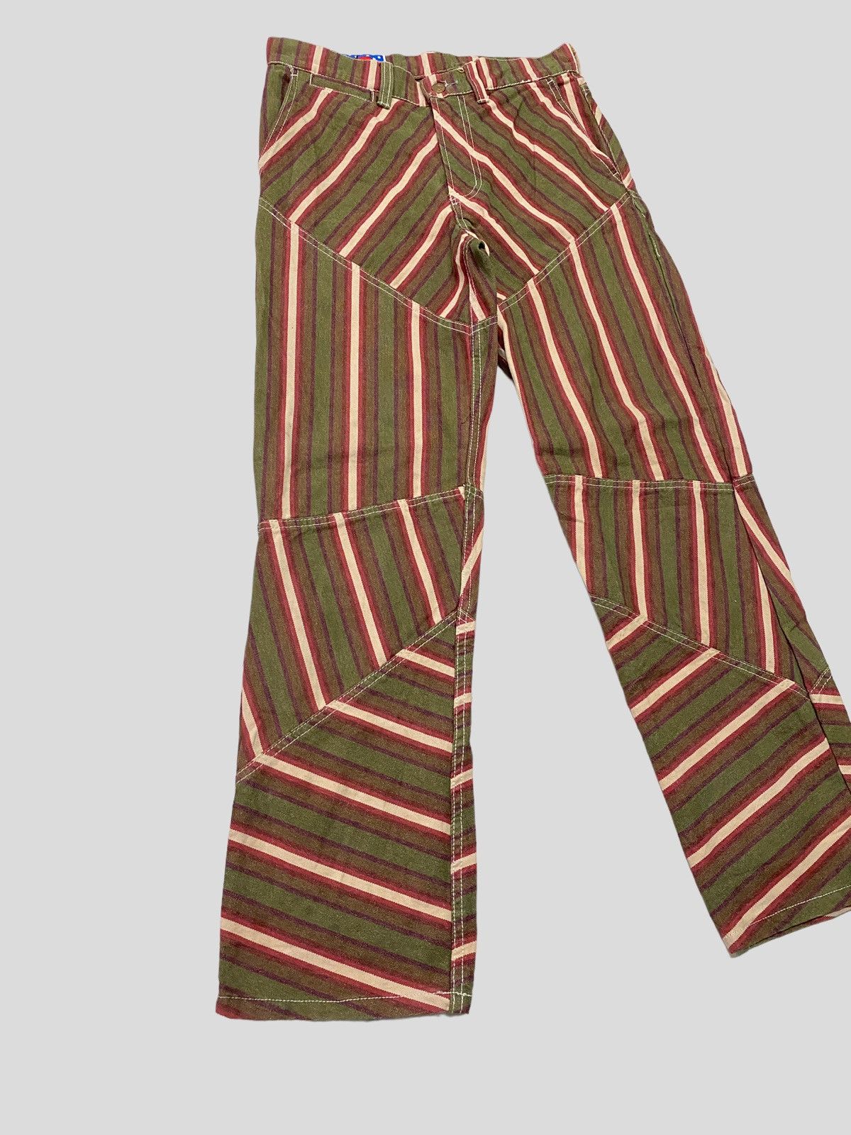Japanese Brand VINTAGE CPC SCAMP RECONSTRUCTED STRIPED DENIM Size US 29 - 1 Thumbnail