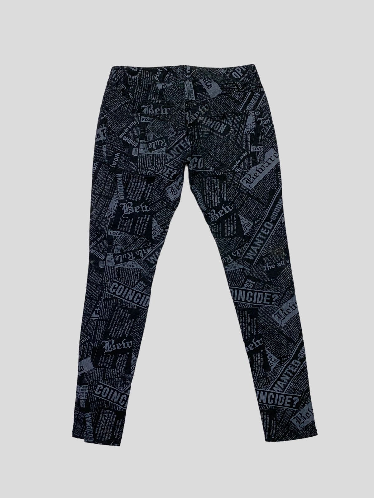 Japanese Brand × Vintage SKINNY PANT OVERPRINT ROTE ROSE GIRLS RULE PANTS Size 26" / US 2 / IT 38 - 3 Thumbnail