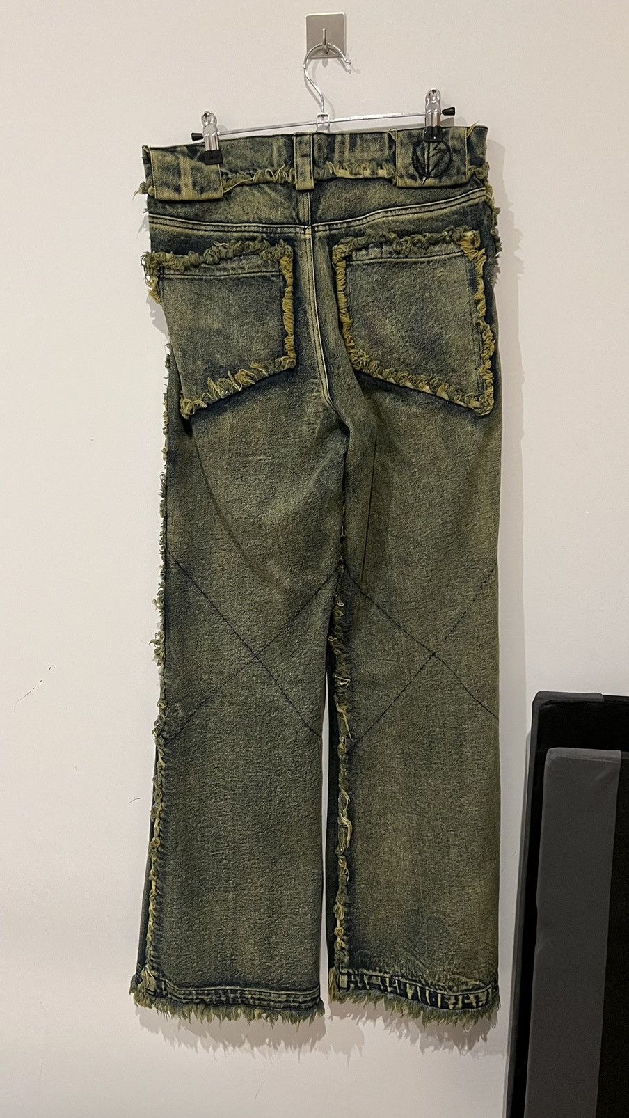Other FLARED DENIM STONE WASH GREEN/BLUE SIZE SMALL Size US 29 - 2 Thumbnail