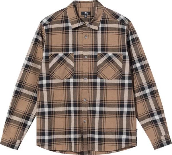 Stussy Classic Bailey Plaid Long-Sleeve Shirt 'Brown'