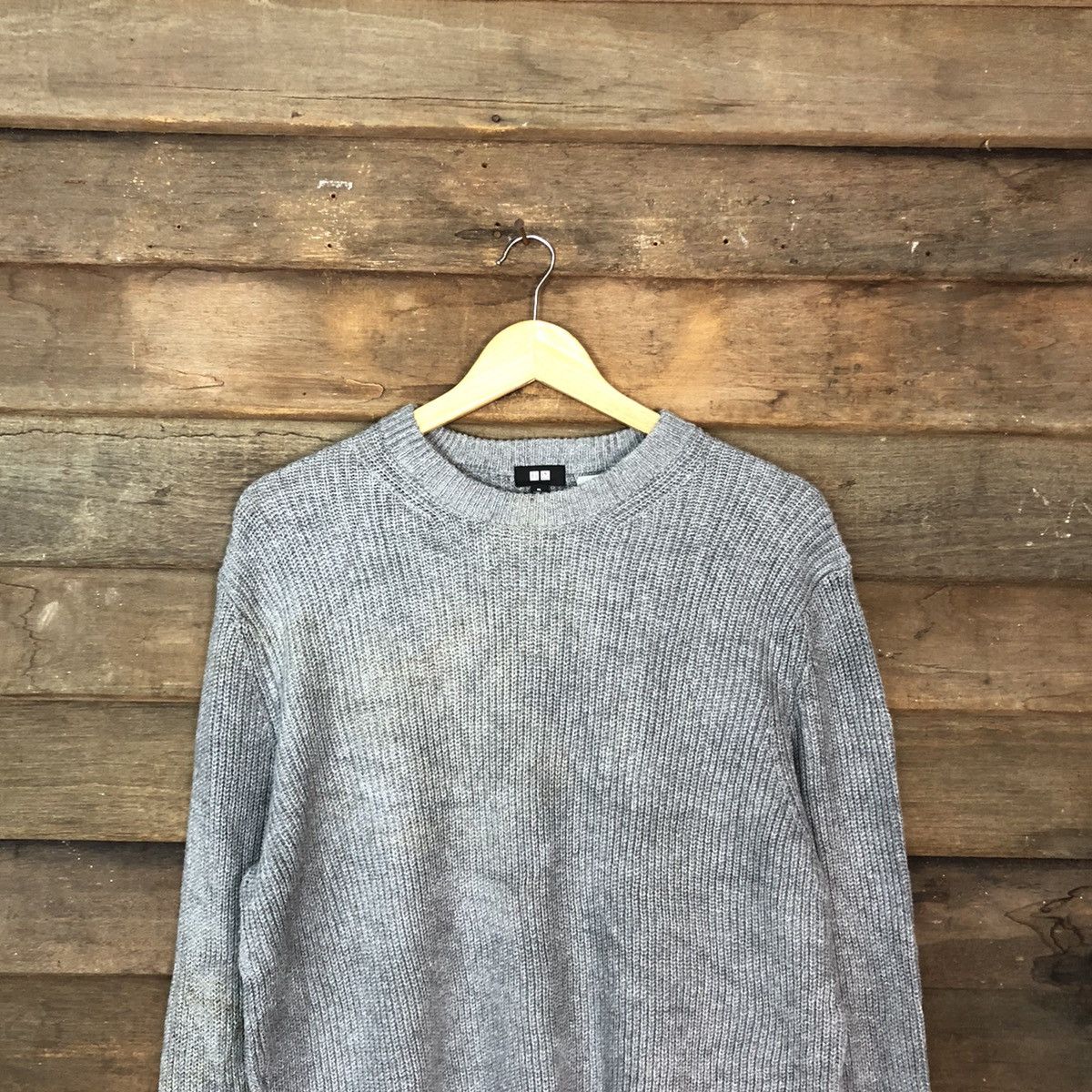 Vintage Uniqlo Japan faded plain sweatshirt Knitwear #164B Size US L / EU 52-54 / 3 - 9 Thumbnail