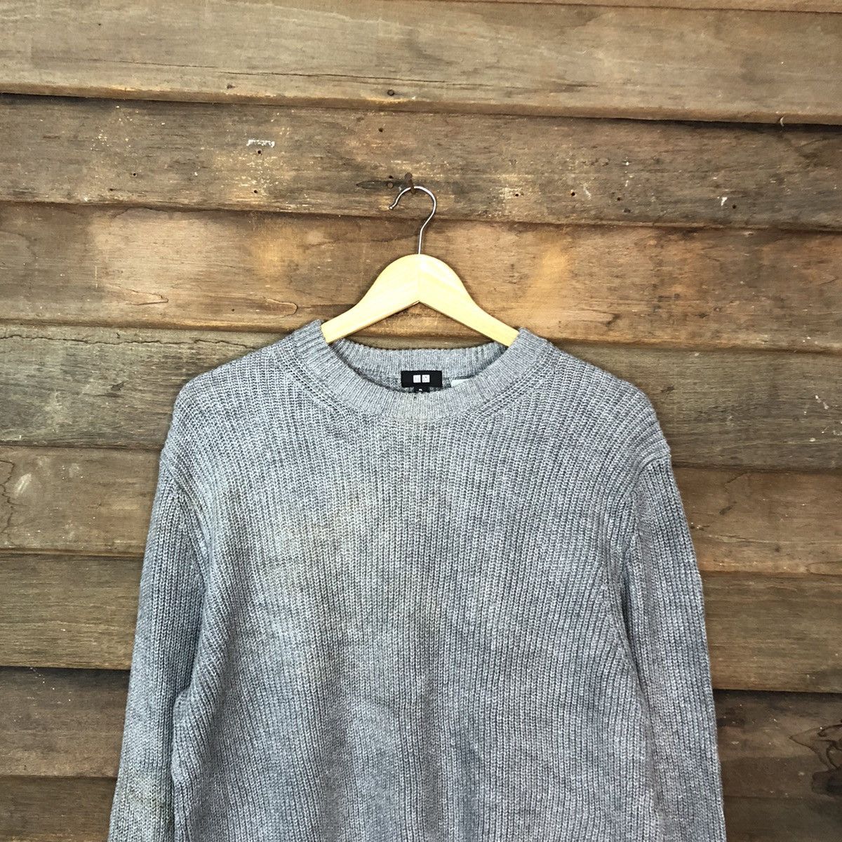 Vintage Uniqlo Japan faded plain sweatshirt Knitwear #164B Size US L / EU 52-54 / 3 - 2 Thumbnail