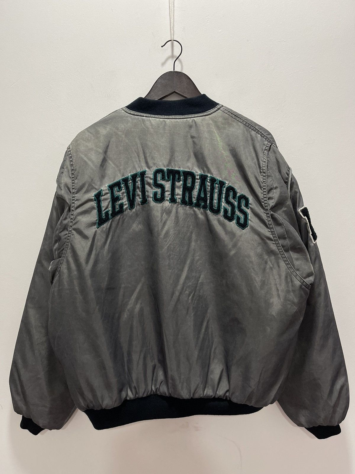 Levi's VINTAGE LEVI STARAUSS SPELL OUT KANYE STYLE BOMBER JACKET Size US M / EU 48-50 / 2 - 1 Thumbnail
