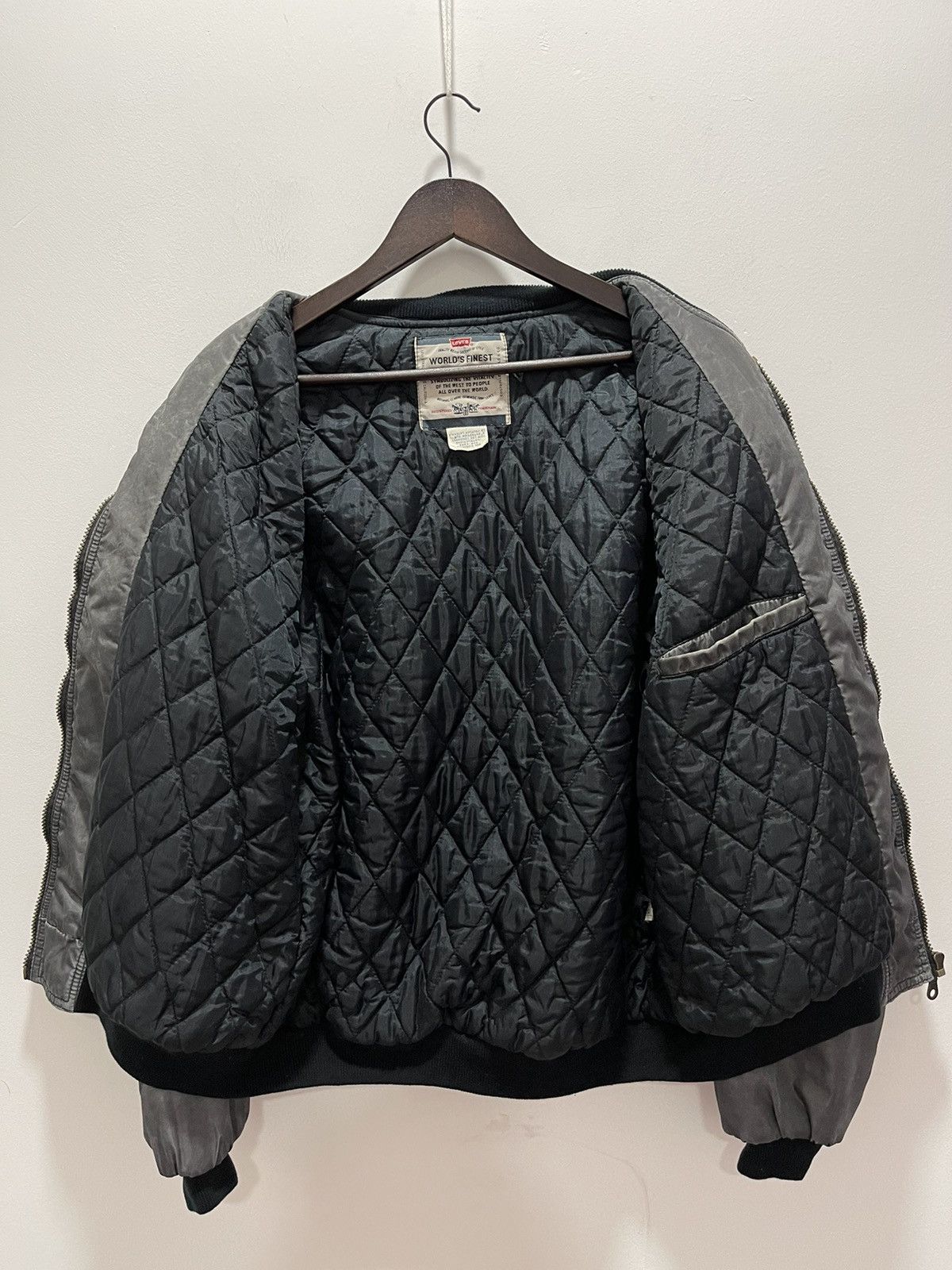 Levi's VINTAGE LEVI STARAUSS SPELL OUT KANYE STYLE BOMBER JACKET Size US M / EU 48-50 / 2 - 12 Thumbnail