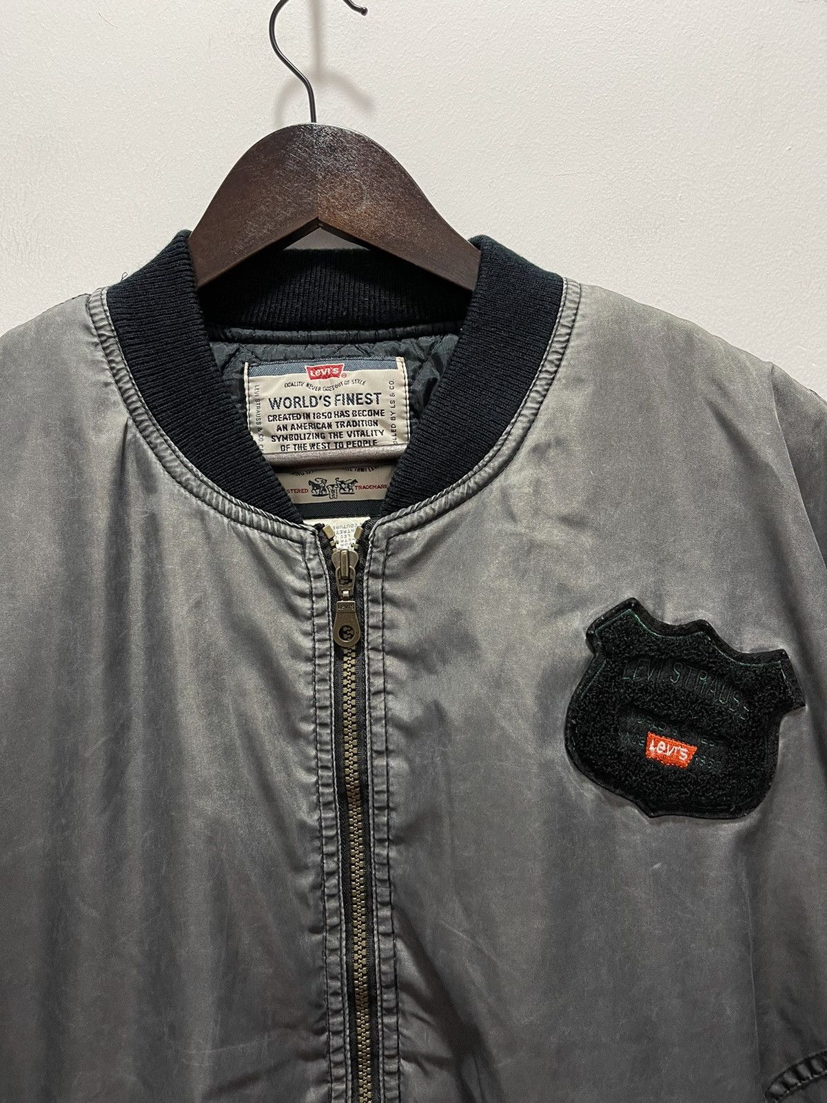 Levi's VINTAGE LEVI STARAUSS SPELL OUT KANYE STYLE BOMBER JACKET Size US M / EU 48-50 / 2 - 8 Thumbnail
