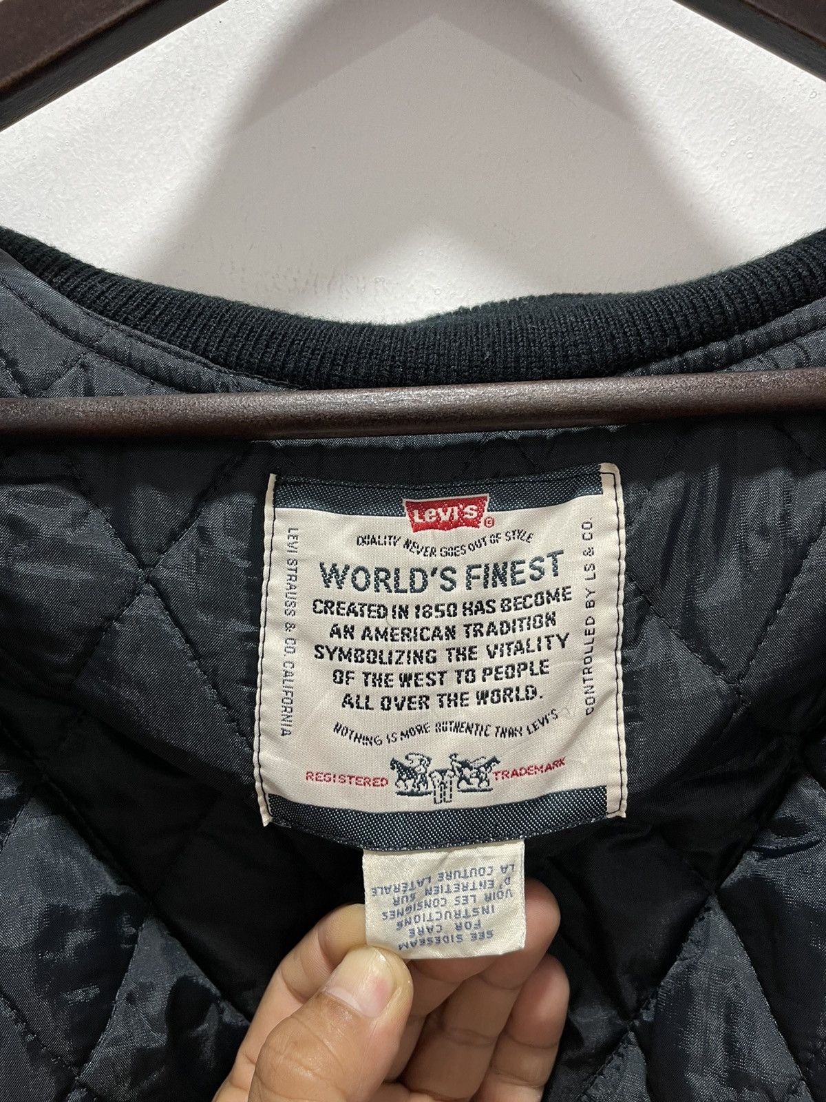 Levi's VINTAGE LEVI STARAUSS SPELL OUT KANYE STYLE BOMBER JACKET Size US M / EU 48-50 / 2 - 14 Thumbnail