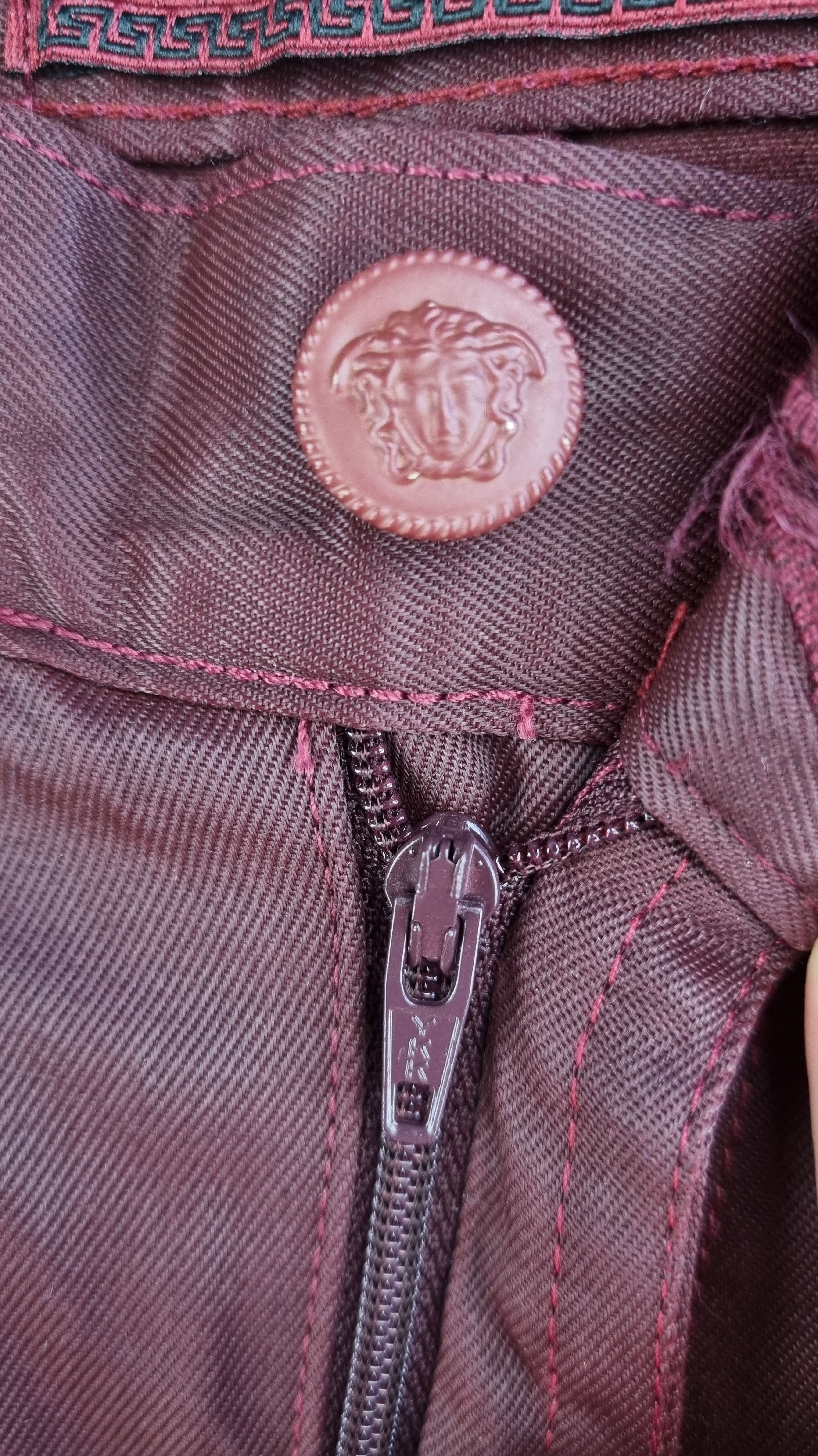 Versace × Versace Jeans Couture Rare 90s Versace Jeans Signature Waxed Pants Size 28" / US 6 / IT 42 - 15 Thumbnail