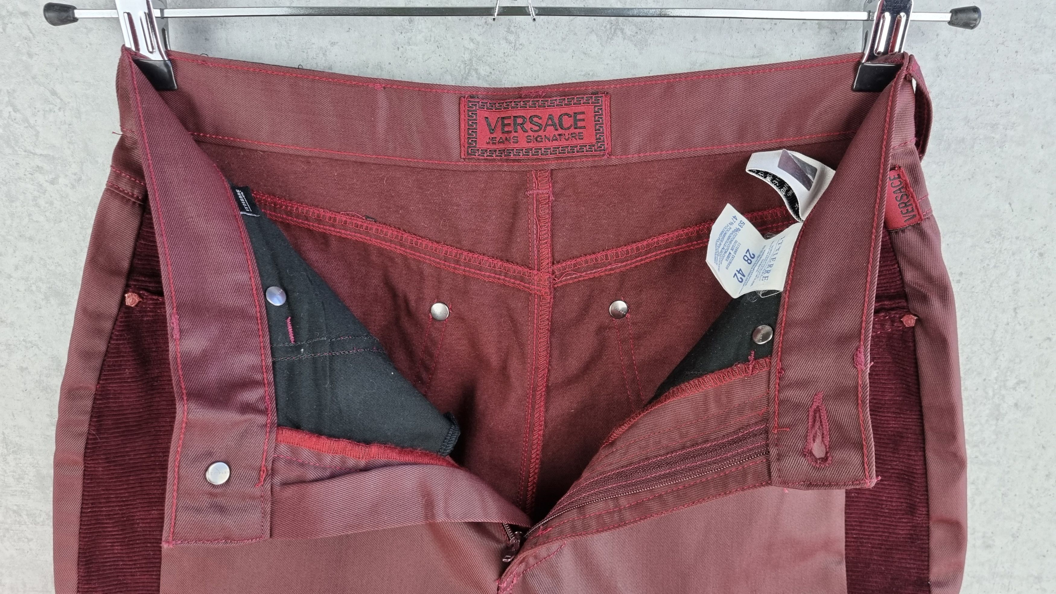 Versace × Versace Jeans Couture Rare 90s Versace Jeans Signature Waxed Pants Size 28" / US 6 / IT 42 - 6 Thumbnail