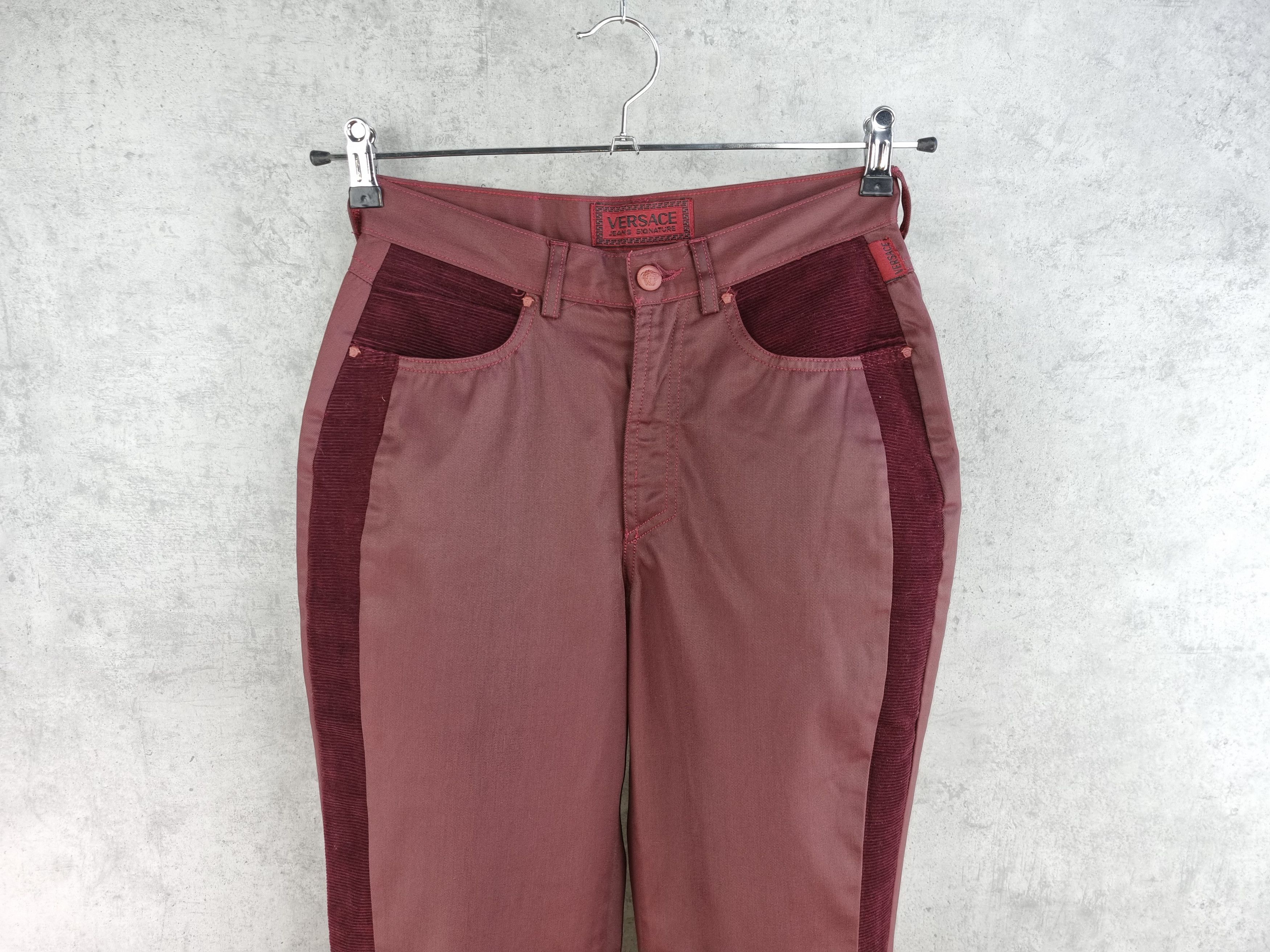Versace × Versace Jeans Couture Rare 90s Versace Jeans Signature Waxed Pants Size 28" / US 6 / IT 42 - 2 Thumbnail
