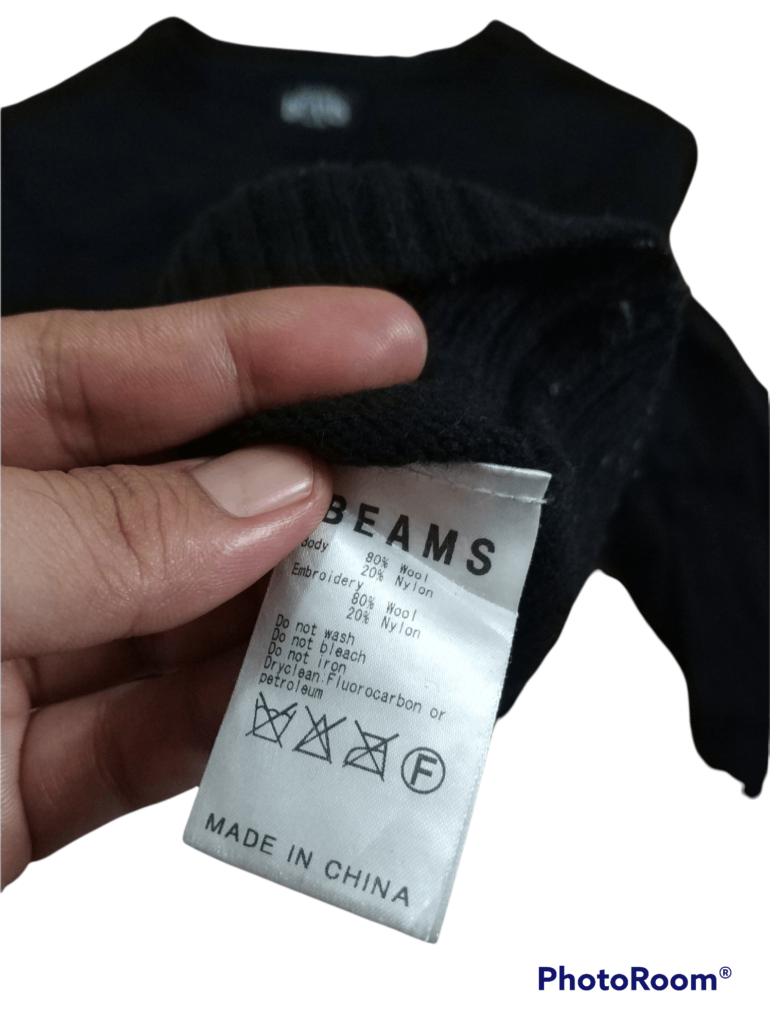 Beams Plus 🔥Black Wool Beams London Knitwear Sweatshirt Size US S / EU 44-46 / 1 - 5 Thumbnail