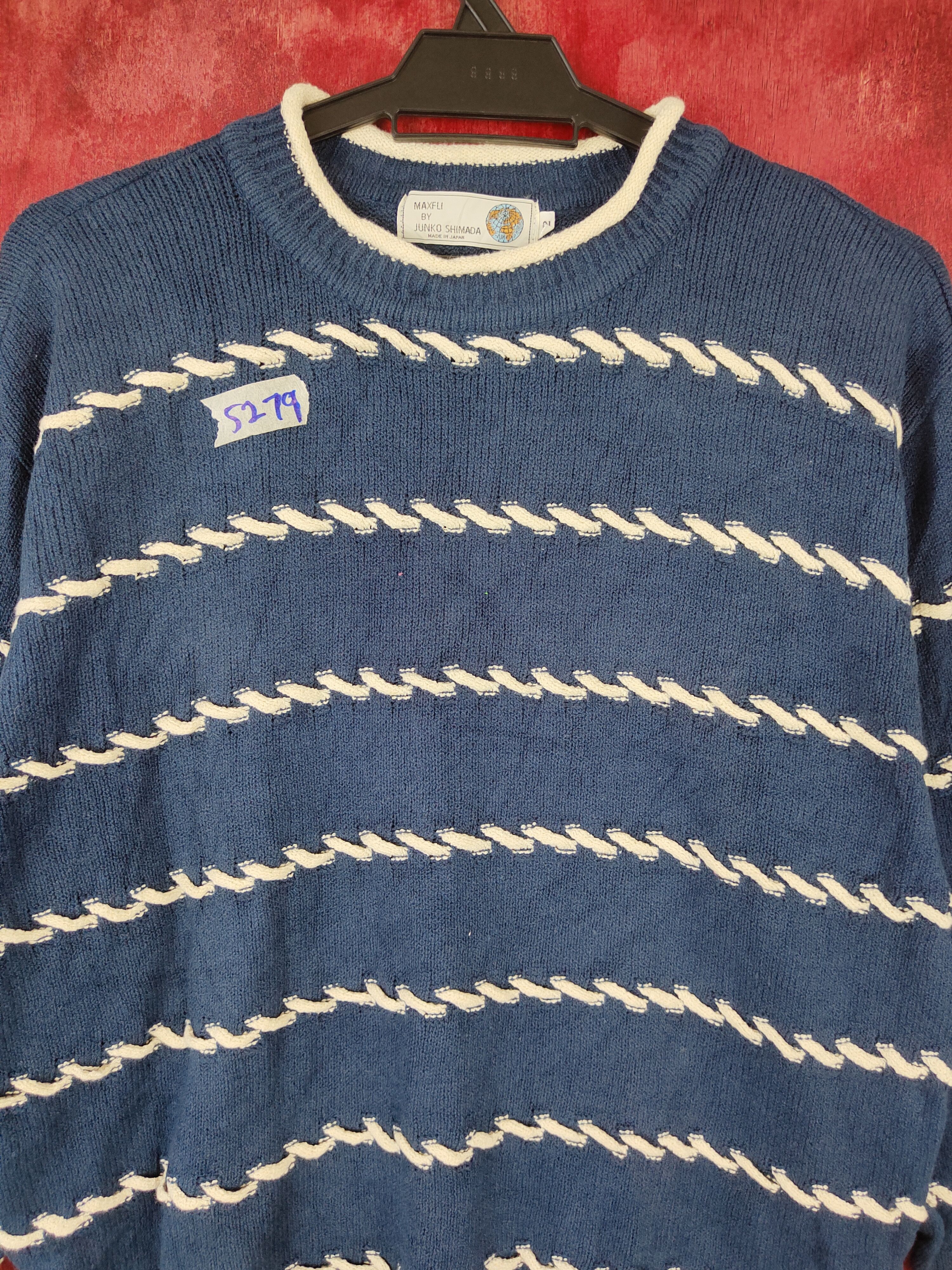 Japanese Brand × Junko Shimada Maxfli by Junko Shimada Dark Blue Knitwear #5279 Size US L / EU 52-54 / 3 - 2 Thumbnail