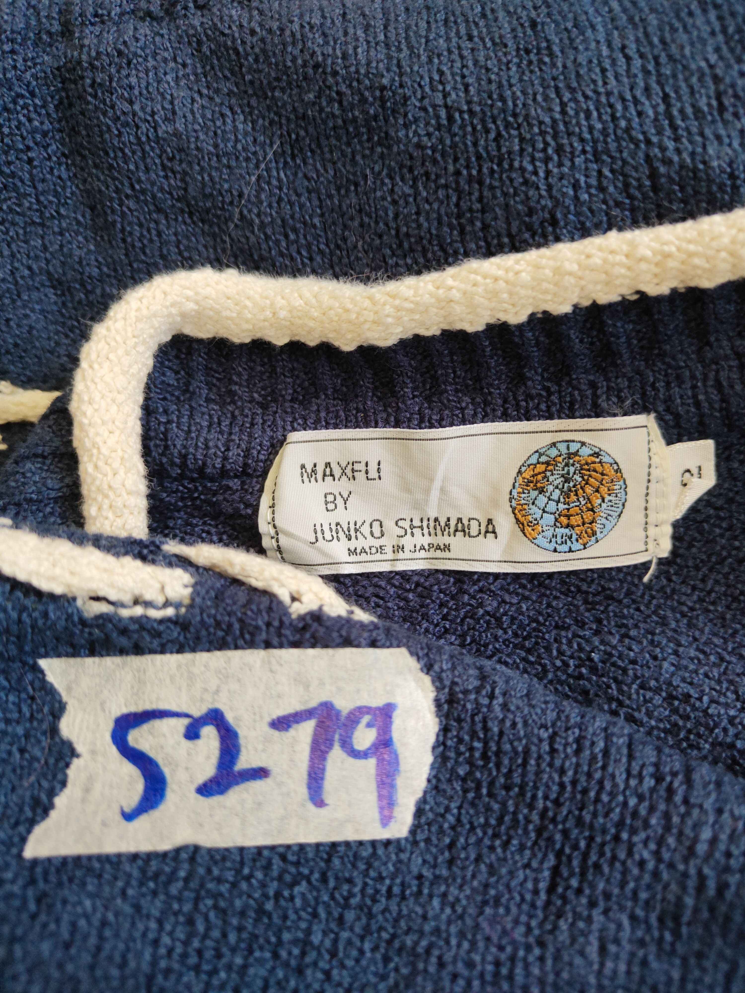 Japanese Brand × Junko Shimada Maxfli by Junko Shimada Dark Blue Knitwear #5279 Size US L / EU 52-54 / 3 - 9 Thumbnail