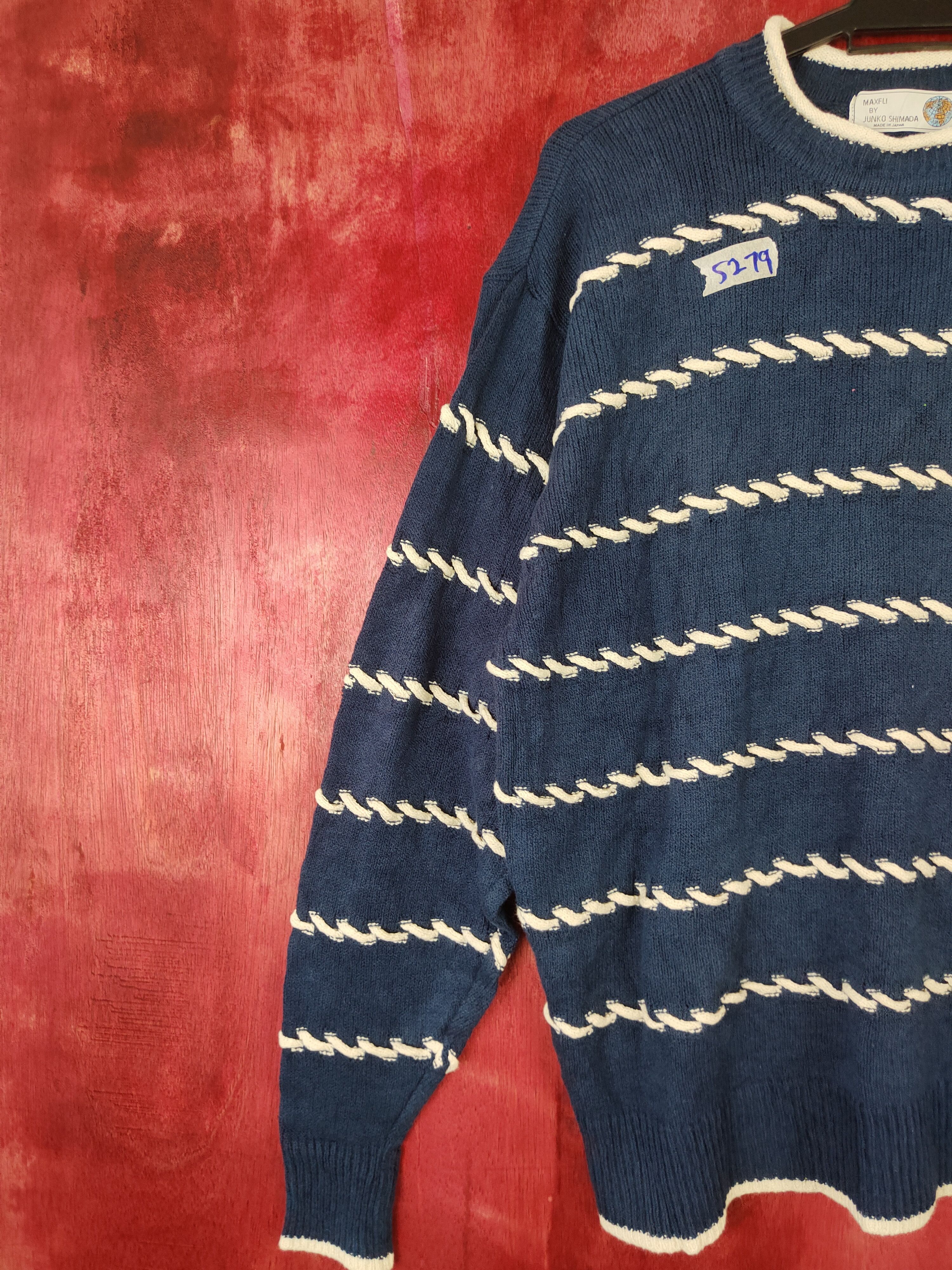 Japanese Brand × Junko Shimada Maxfli by Junko Shimada Dark Blue Knitwear #5279 Size US L / EU 52-54 / 3 - 3 Thumbnail