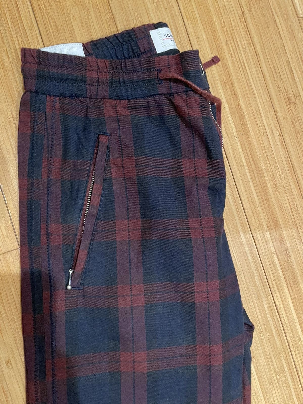 Superdry Superdry Burgundy Navy Plaid Joggers Tapered S Size US 30 / EU 46 - 5 Thumbnail