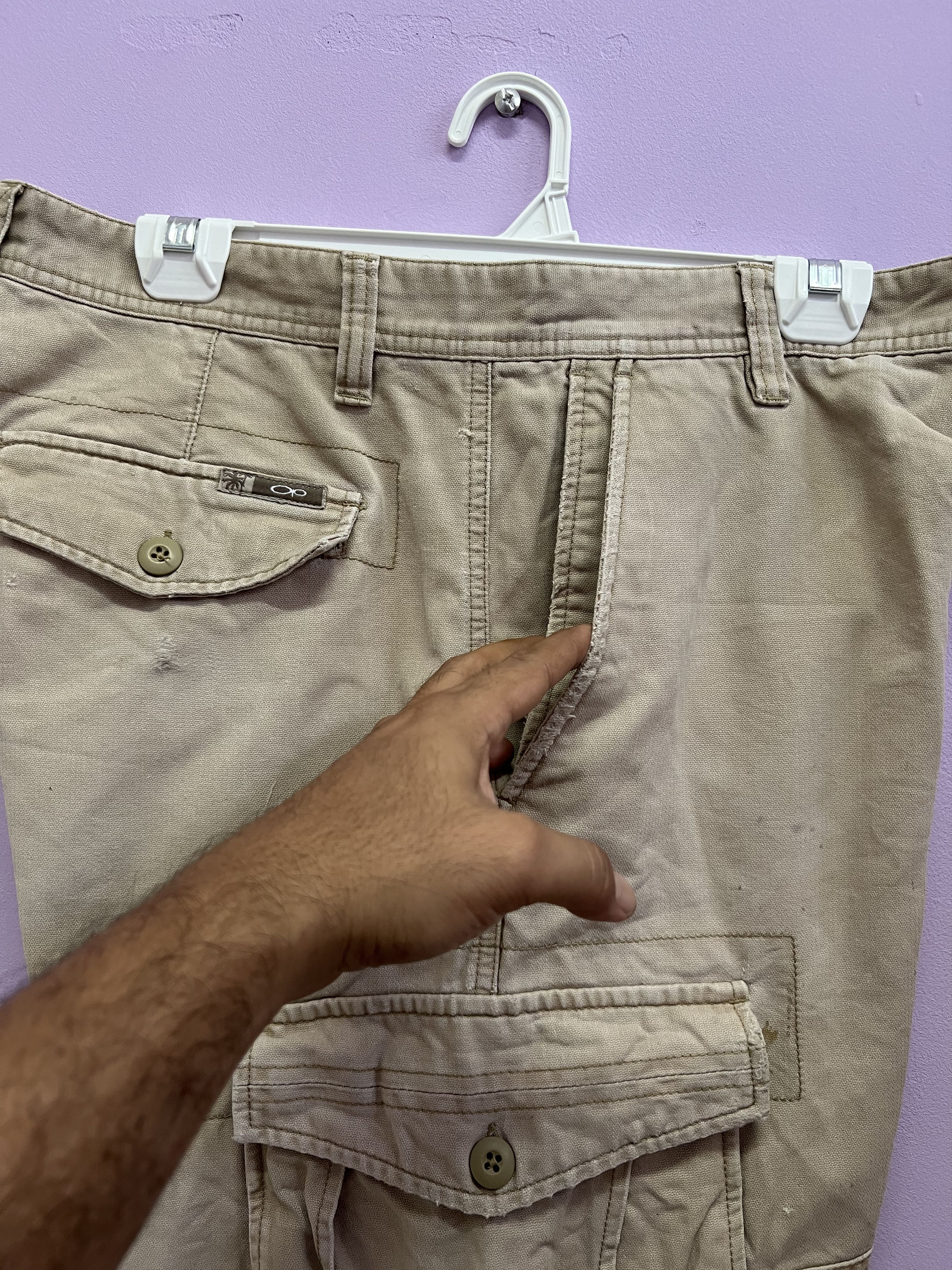 Ocean Pacific 🔥Distressed Vintage Ocean Pacific Cargo Pants Size US 34 / EU 50 - 13 Thumbnail
