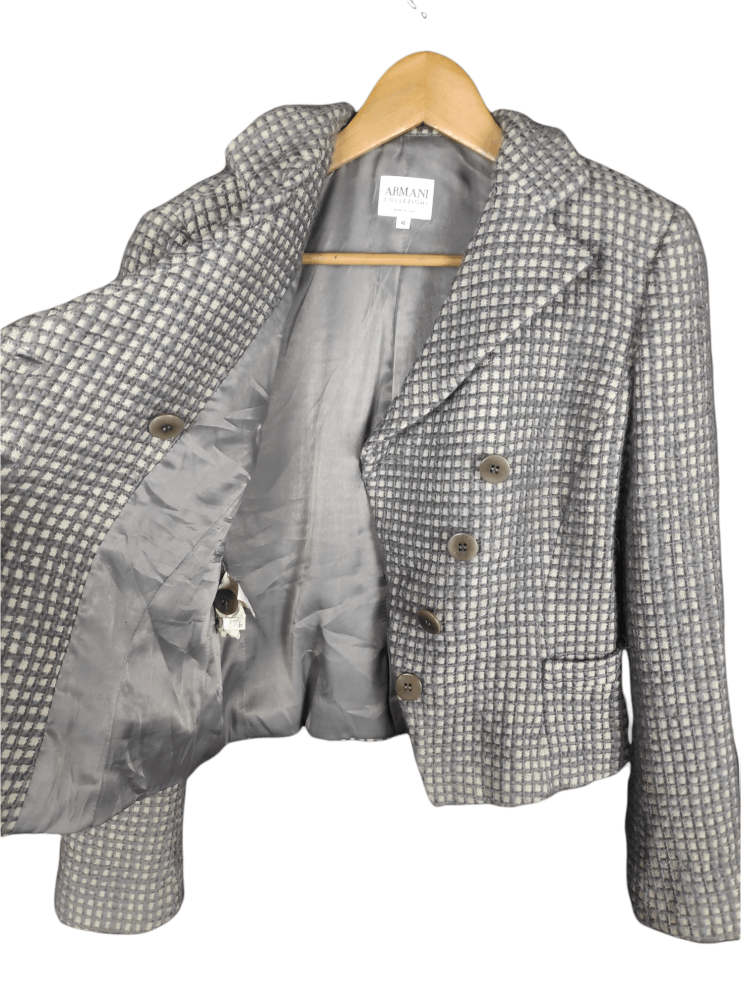 Armani 🔥Best Offer🔥 Armani Collezioni Italy Tweed Jacket Size US XS / EU 42 / 0 - 4 Thumbnail