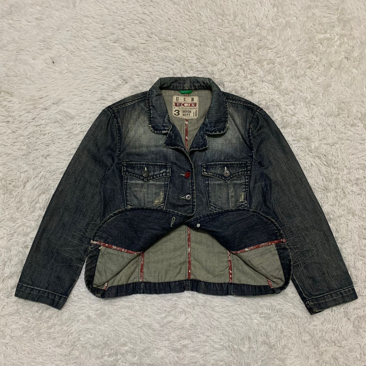 United Colors Of Benetton United Colors of Benetton Denim Jacket Made in Tunisia Size S / US 4 / IT 40 - 9 Thumbnail